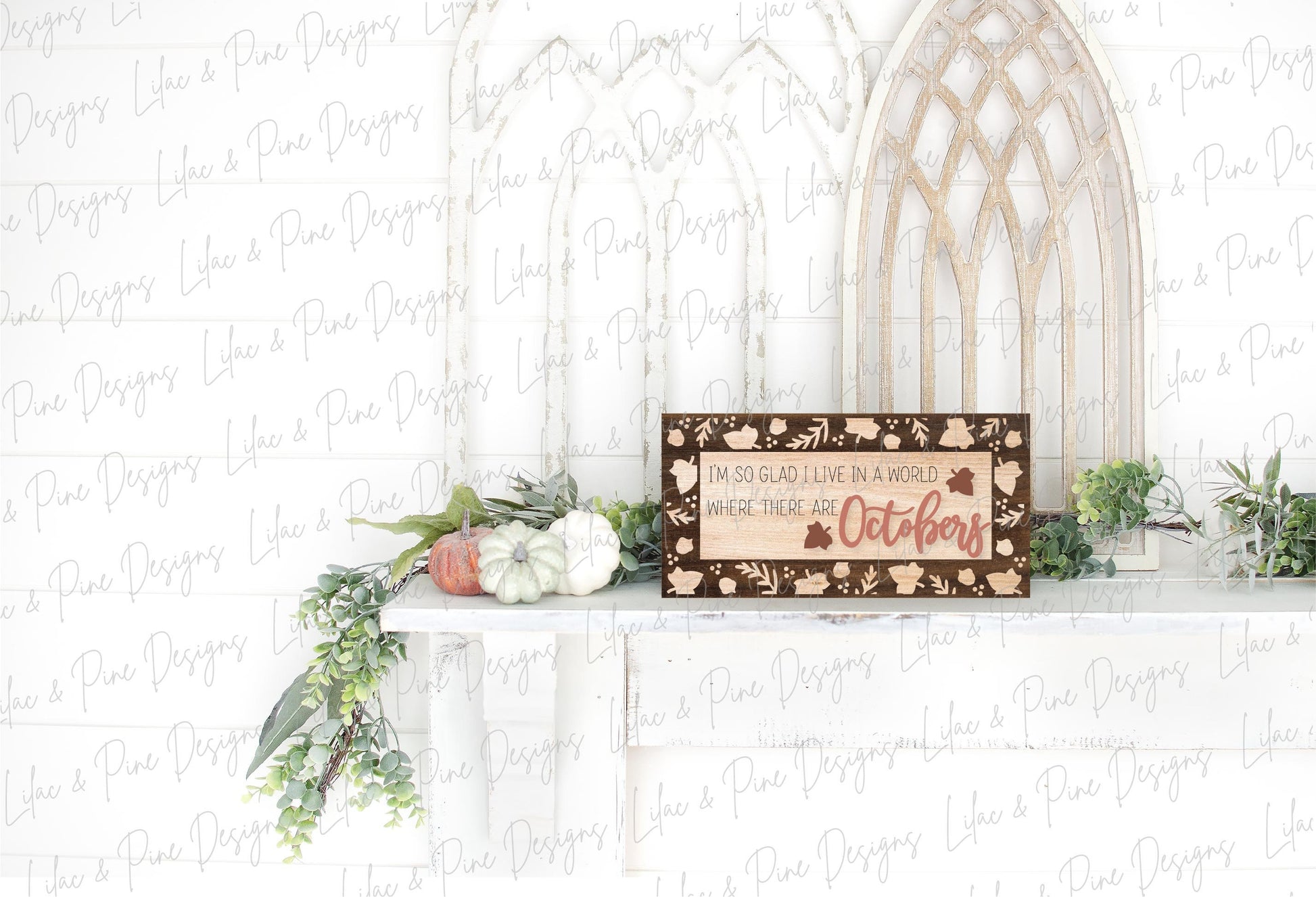 In a World Where there are Octobers. Autumn sign svg, fall sign SVG, fall laser svg, fall home decor SVG, Glowforge SVG, laser cut file