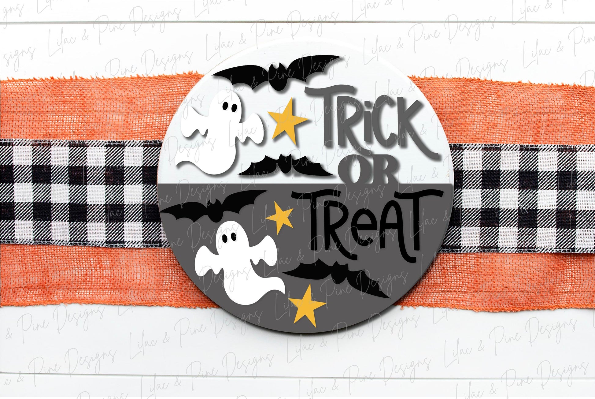 Halloween door hanger SVG, Trick or Treat door hanger, Ghost welcome sign SVG, Halloween welcome sign, Halloween decor, Glowforge laser SVG