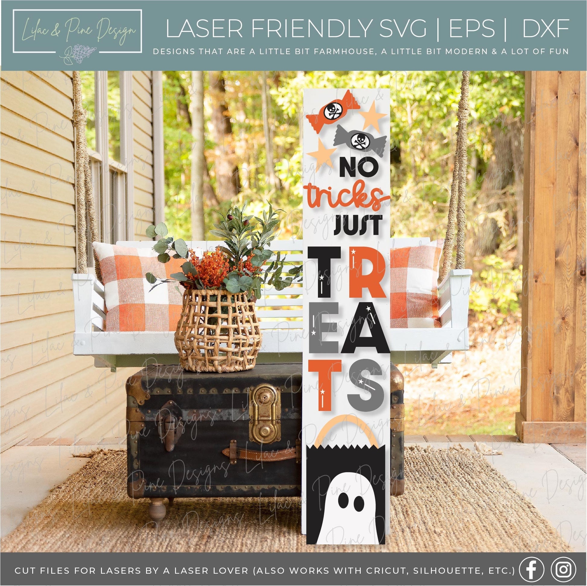 Halloween welcome sign bundle, Halloween porch sign, Halloween vertical sign svg, ghost svg, spider svg, beware svg, Glowforge laser SVG