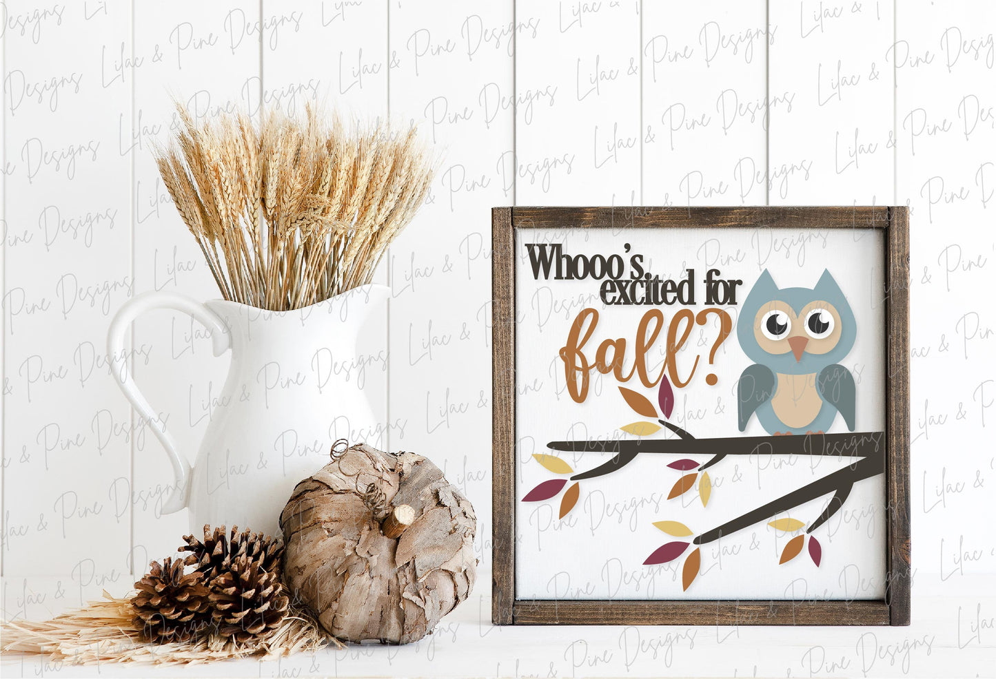 who's excited for fall sign SVG, fall owl sign SVG, owl decor svg, fall decor, fall farmhouse svg, Glowforge SVG, laser cut file
