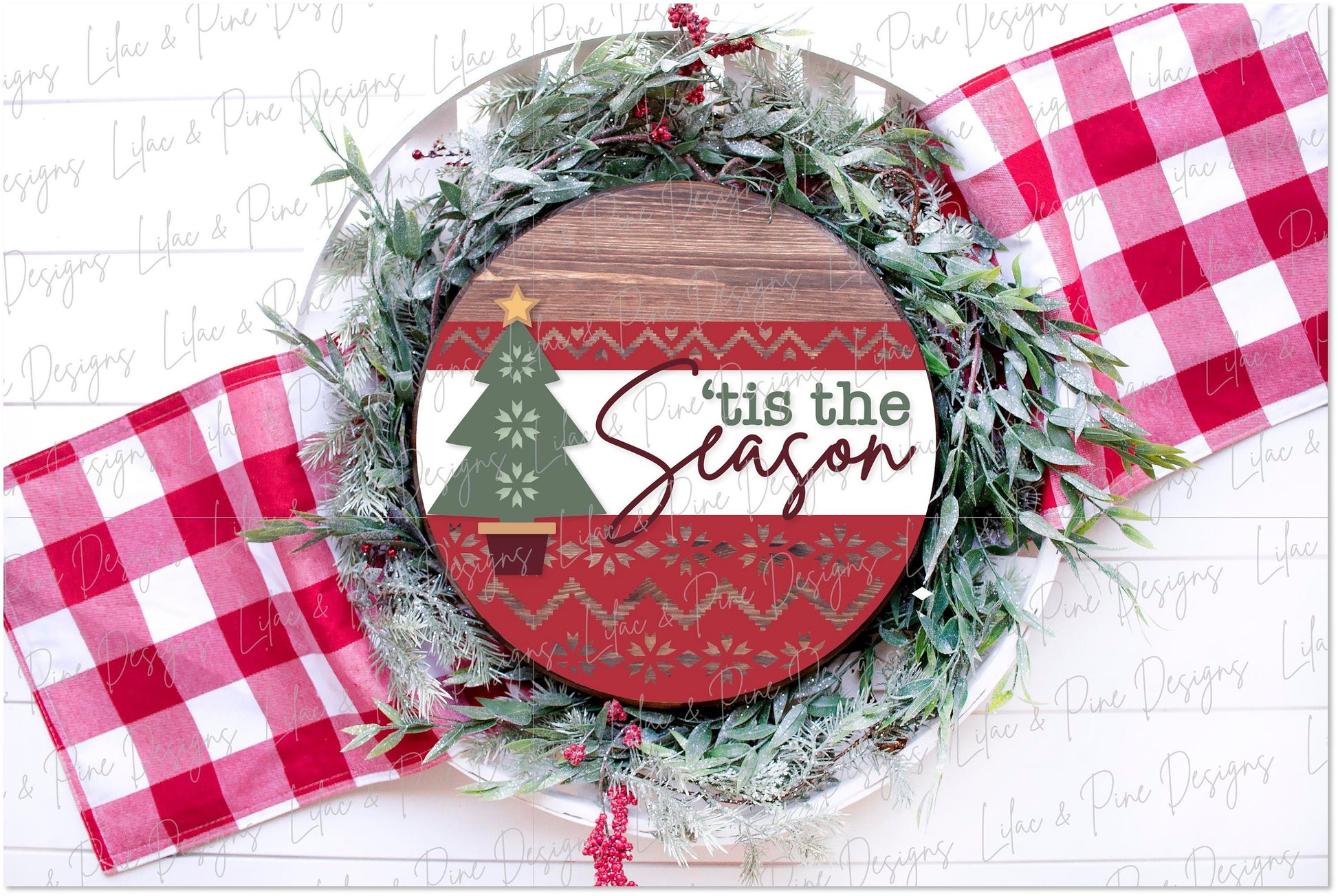 Tis the Season sign SVG, Christmas welcome sign SVG, Christmas door hanger SVG, Nordic welcome sign svg, Glowforge Svg, laser cut file