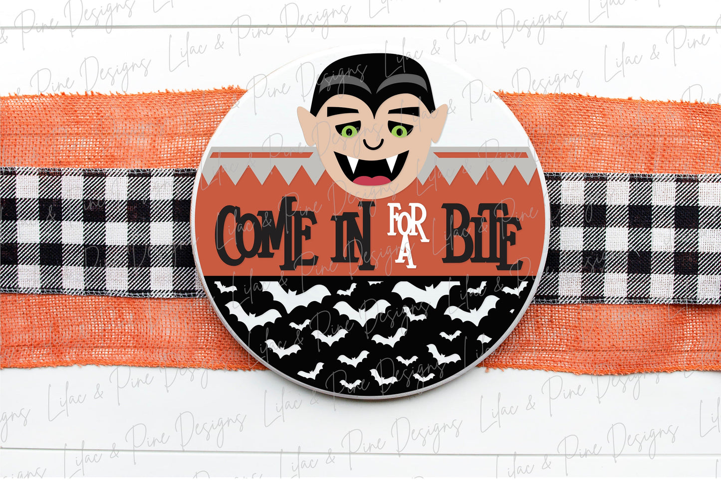 Halloween welcome sign SVG, vampire door hanger SVG, Dracula door hanger SVG, Come in for a Bite sign svg, Glowforge Svg, laser cut file
