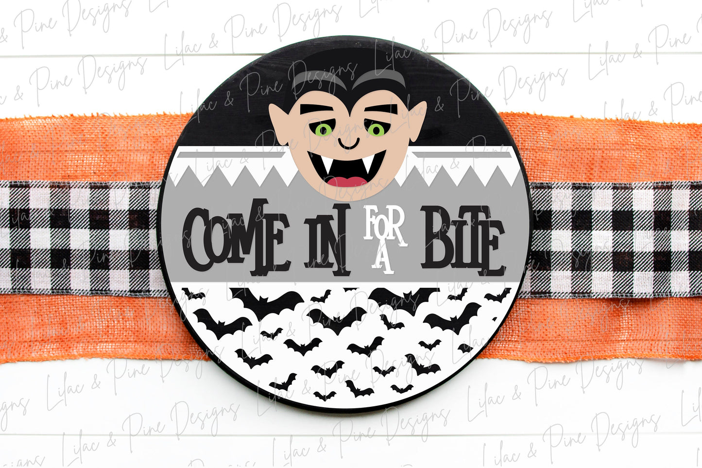Halloween welcome sign SVG, vampire door hanger SVG, Dracula door hanger SVG, Come in for a Bite sign svg, Glowforge Svg, laser cut file