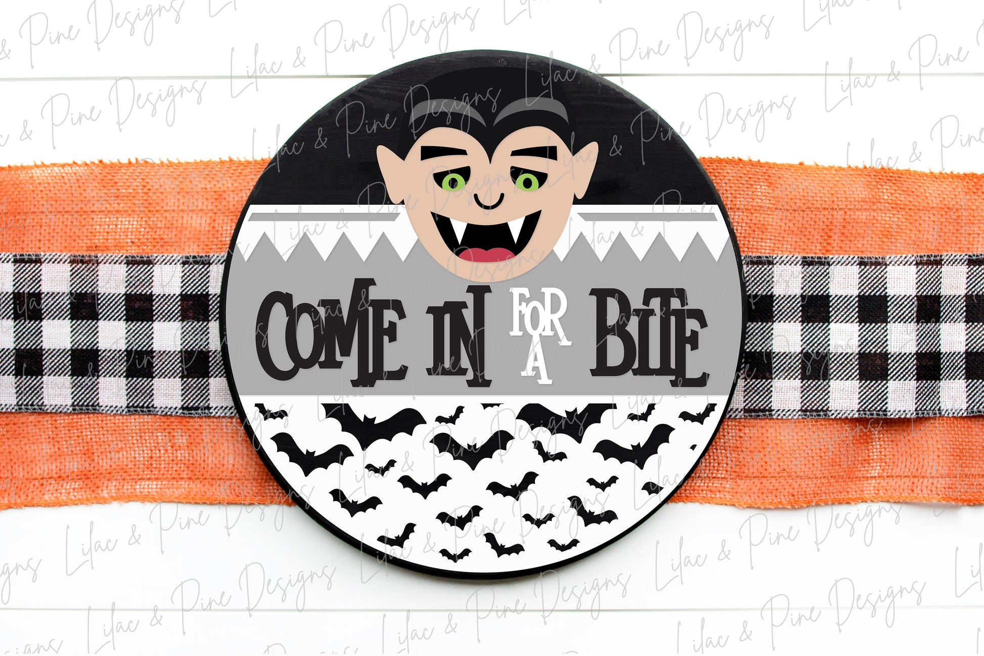 Halloween welcome sign SVG, vampire door hanger SVG, Dracula door hanger SVG, Come in for a Bite sign svg, Glowforge Svg, laser cut file