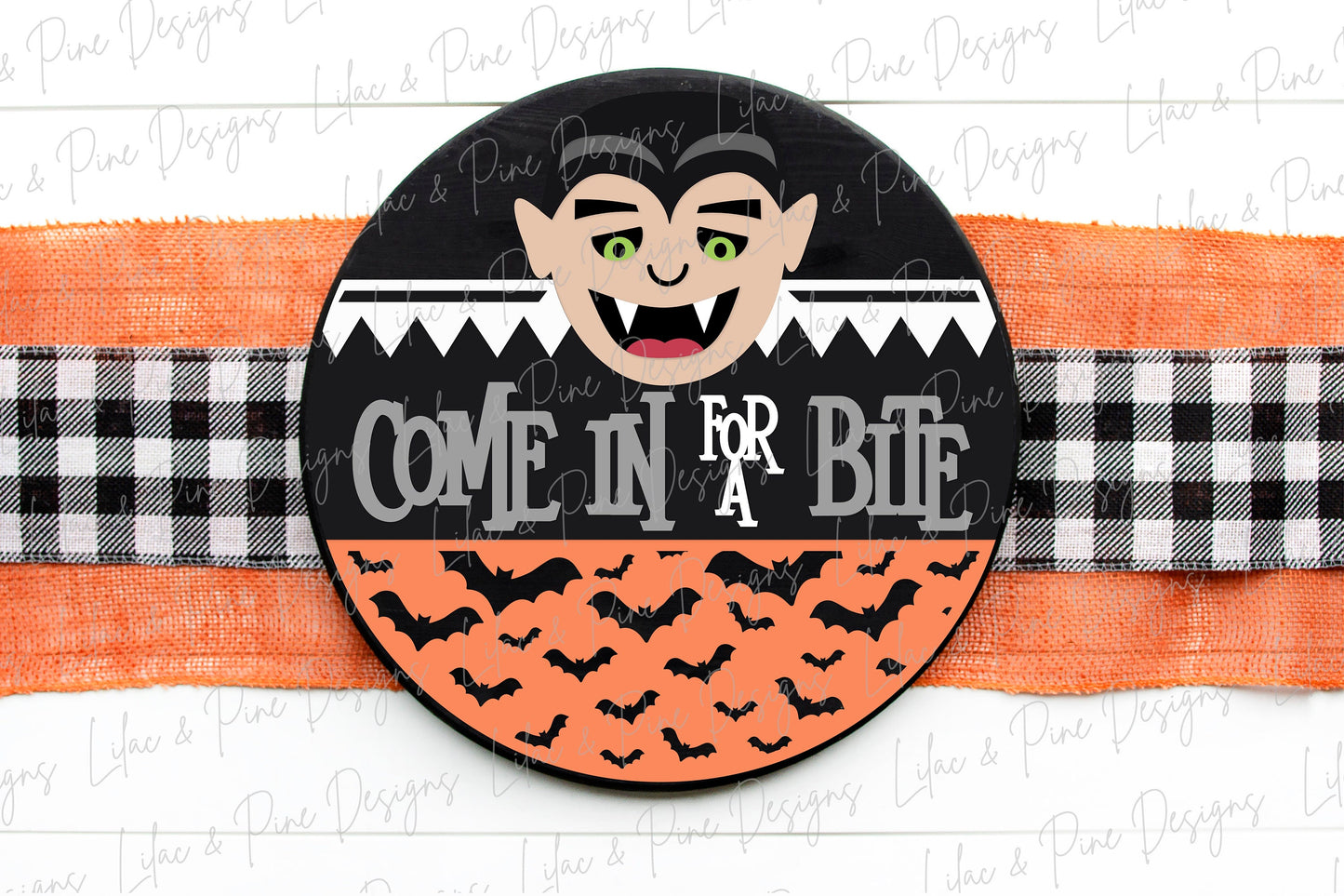 Halloween welcome sign SVG, vampire door hanger SVG, Dracula door hanger SVG, Come in for a Bite sign svg, Glowforge Svg, laser cut file