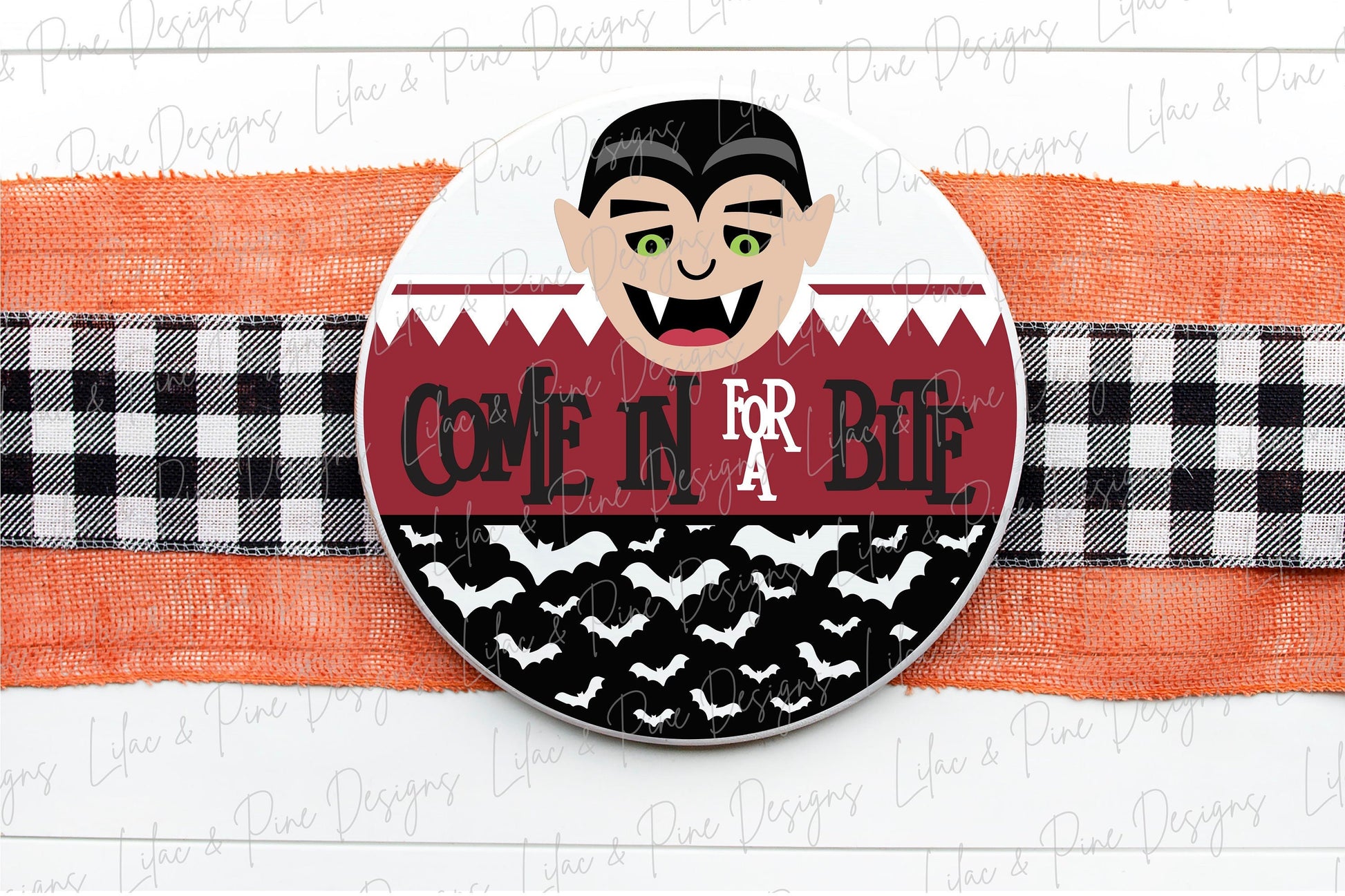 Halloween welcome sign SVG, vampire door hanger SVG, Dracula door hanger SVG, Come in for a Bite sign svg, Glowforge Svg, laser cut file