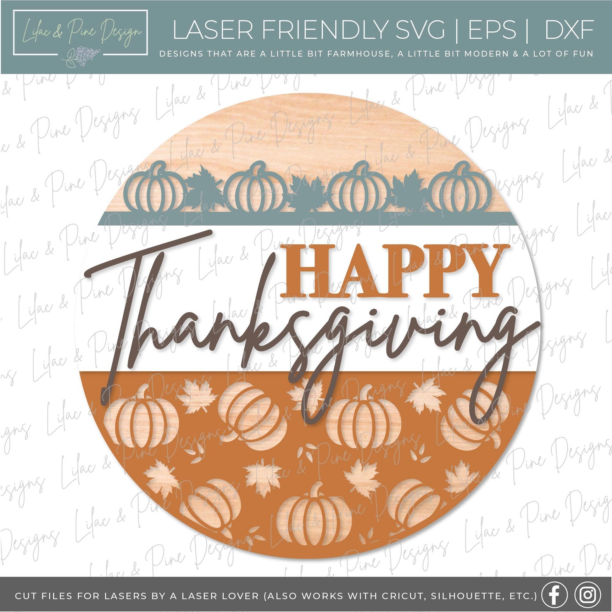 Thanksgiving door hanger SVG, Fall pumpkin sign SVG, Thanksgiving welcome sign svg, Fall decor, Fall sign svg, Glowforge SVG, laser cut file