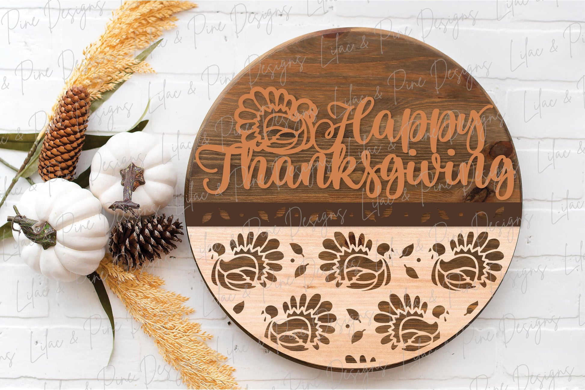 Thanksgiving door hanger SVG, Happy Thanksgiving sign SVG, Turkey welcome sign svg, Thanksgiving porch decor, Glowforge SVG, laser cut file