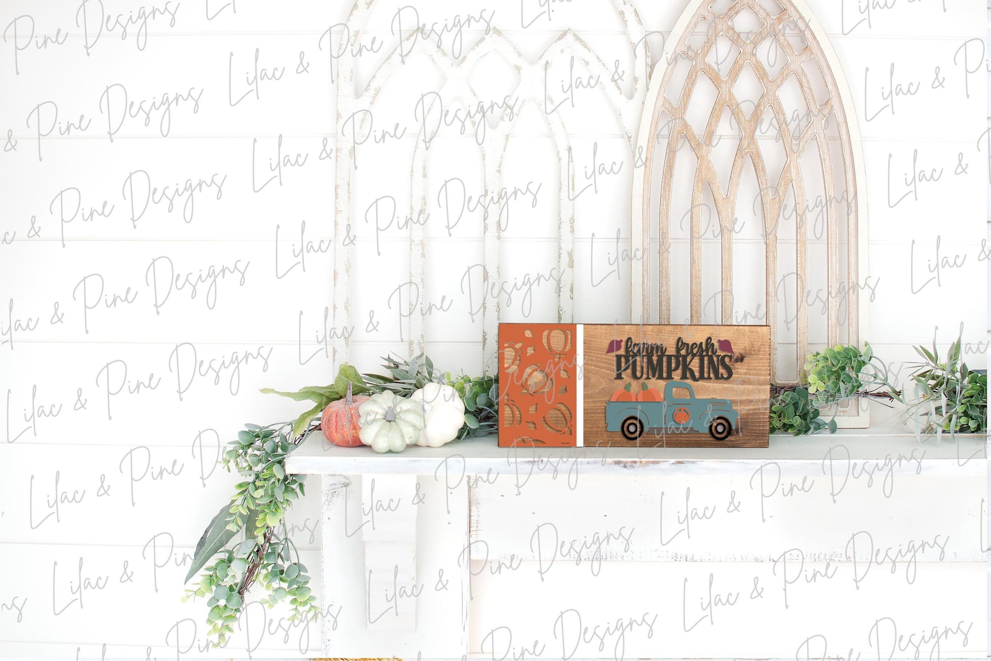 Farm Fresh Pumpkins sign SVG, pumpkin fall sign SVG, autumn decor svg, fall decor svg, fall antique truck svg, Glowforge SVG, laser cut file