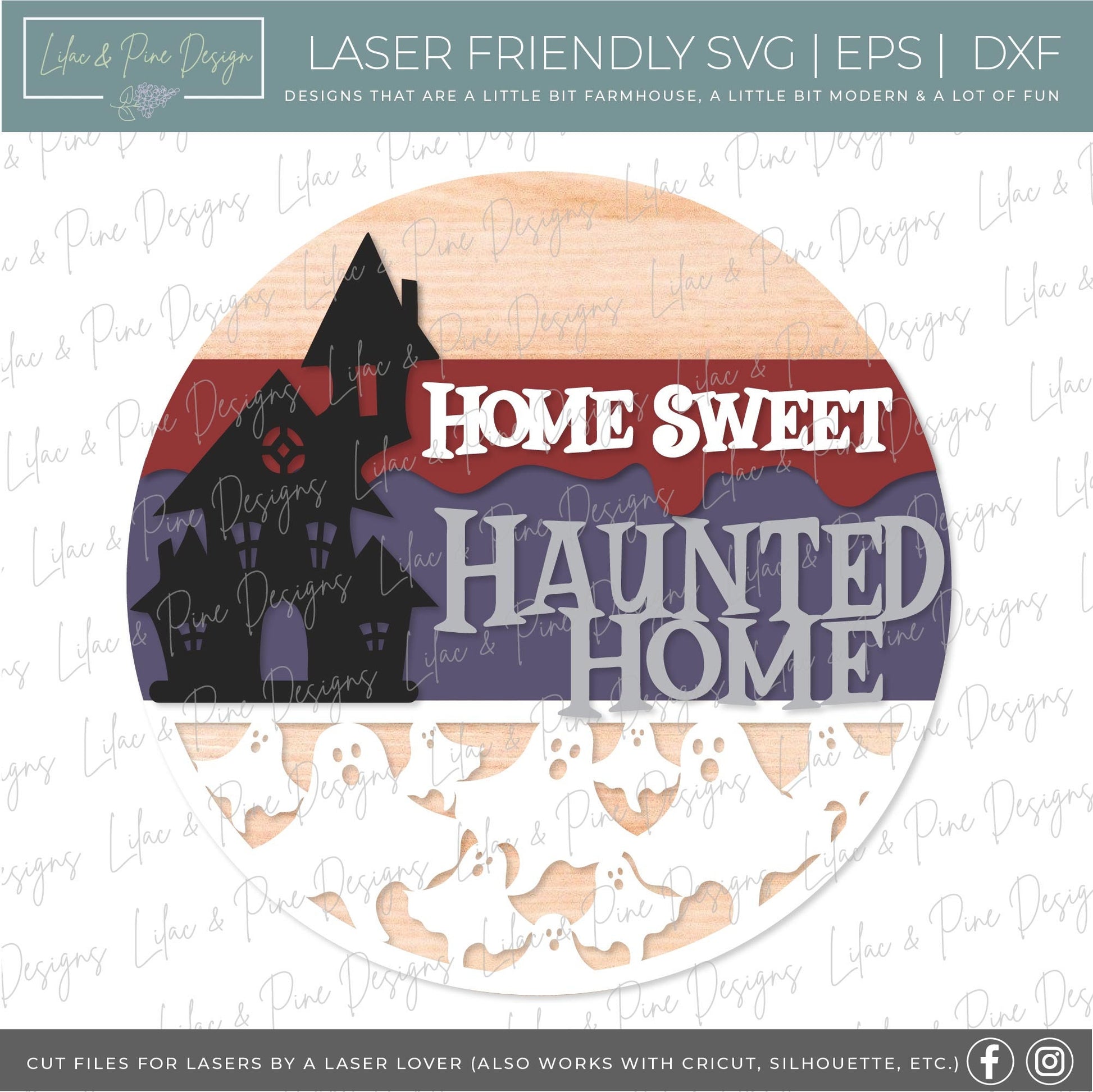 Halloween welcome sign bundle, Halloween door hanger SVG, spooky sign SVG, enter if you dare svg, ghost svg, Glowforge SVG, laser cut file