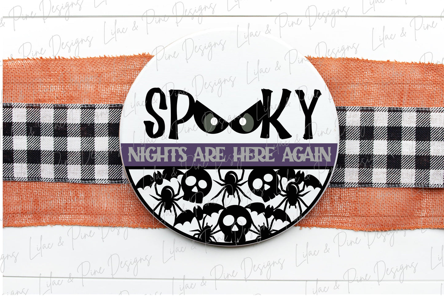 Halloween sign SVG, Halloween door hanger SVG, Spooky welcome sign svg, Halloween decor svg, round sign svg, Glowforge Svg, laser cut file