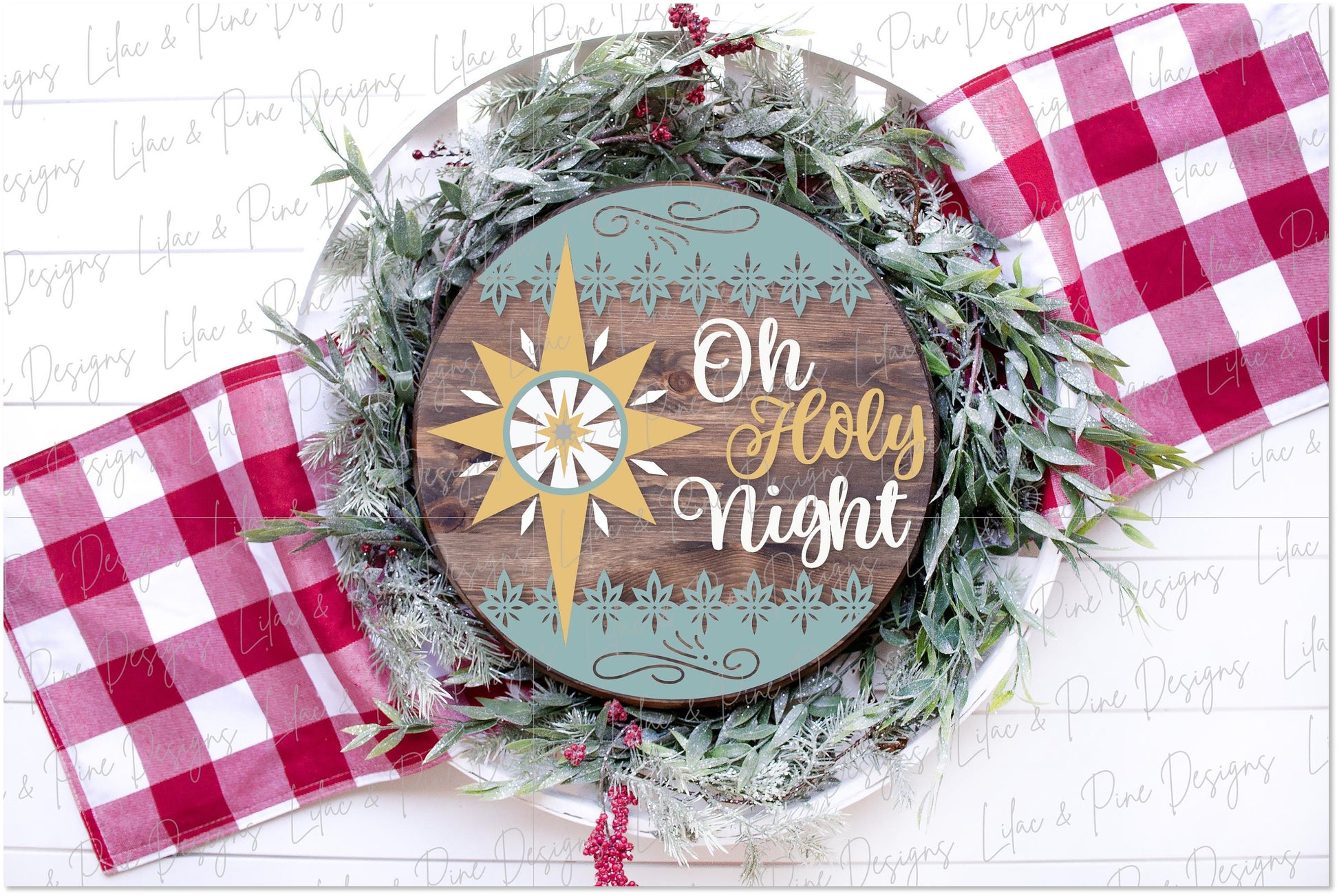 Oh Holy Night sign SVG, Christmas welcome sign, Christmas door hanger SVG, Nativity svg, Christmas Star svg, Glowforge Svg, laser cut file