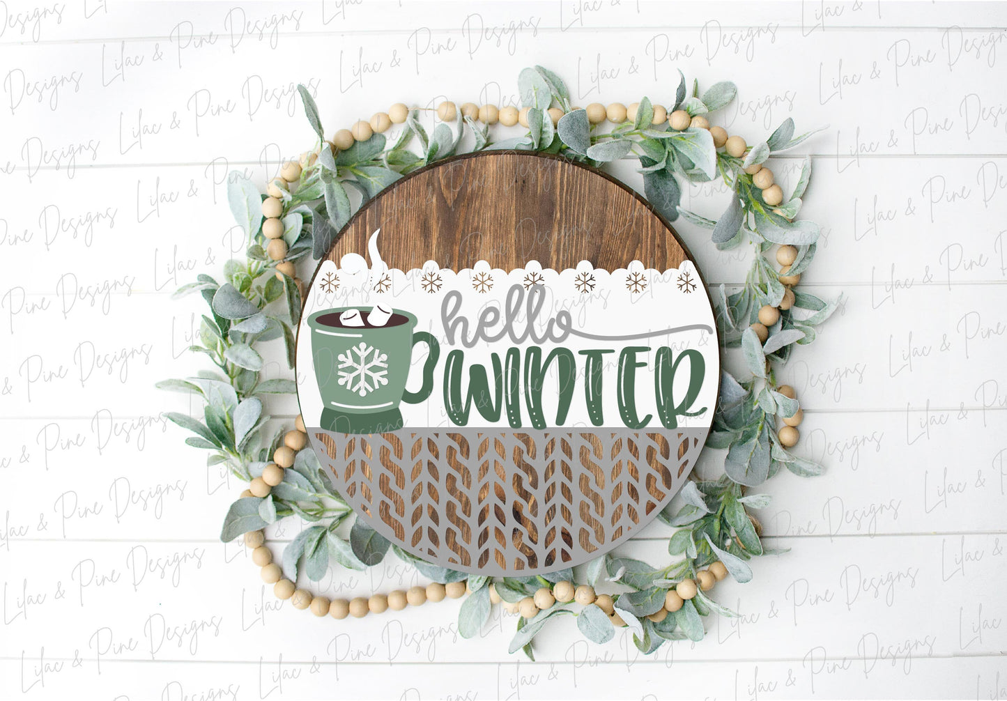 hello Winter sign SVG, Winter door hanger, hot cocoa welcome sign SVG, winter welcome sign SVG, cozy winter, Glowforge Svg, laser cut file