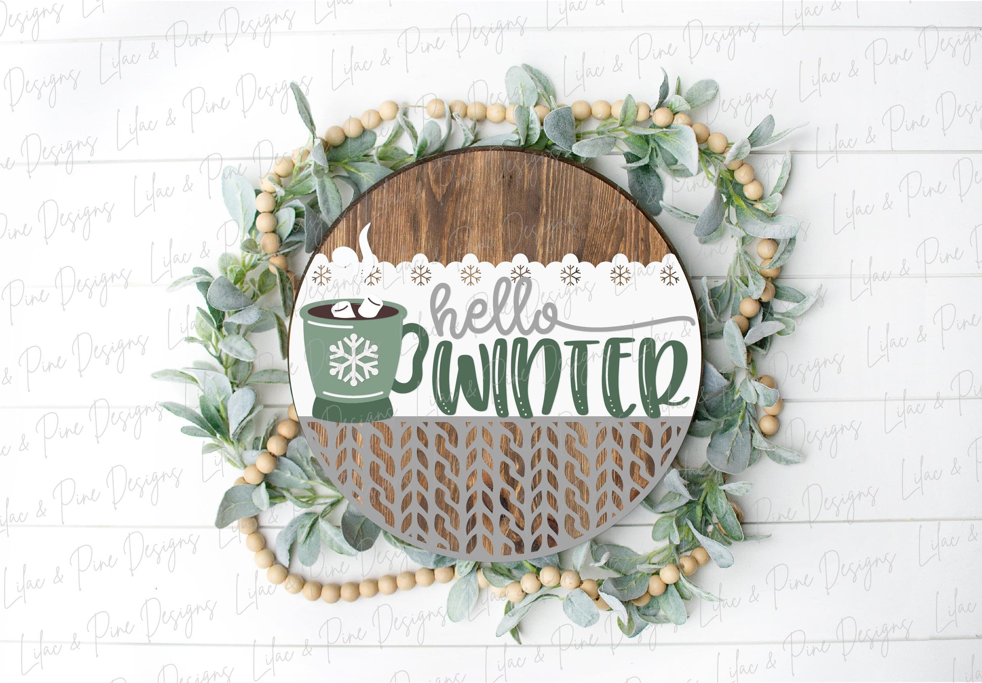 hello Winter sign SVG, Winter door hanger, hot cocoa welcome sign SVG, winter welcome sign SVG, cozy winter, Glowforge Svg, laser cut file
