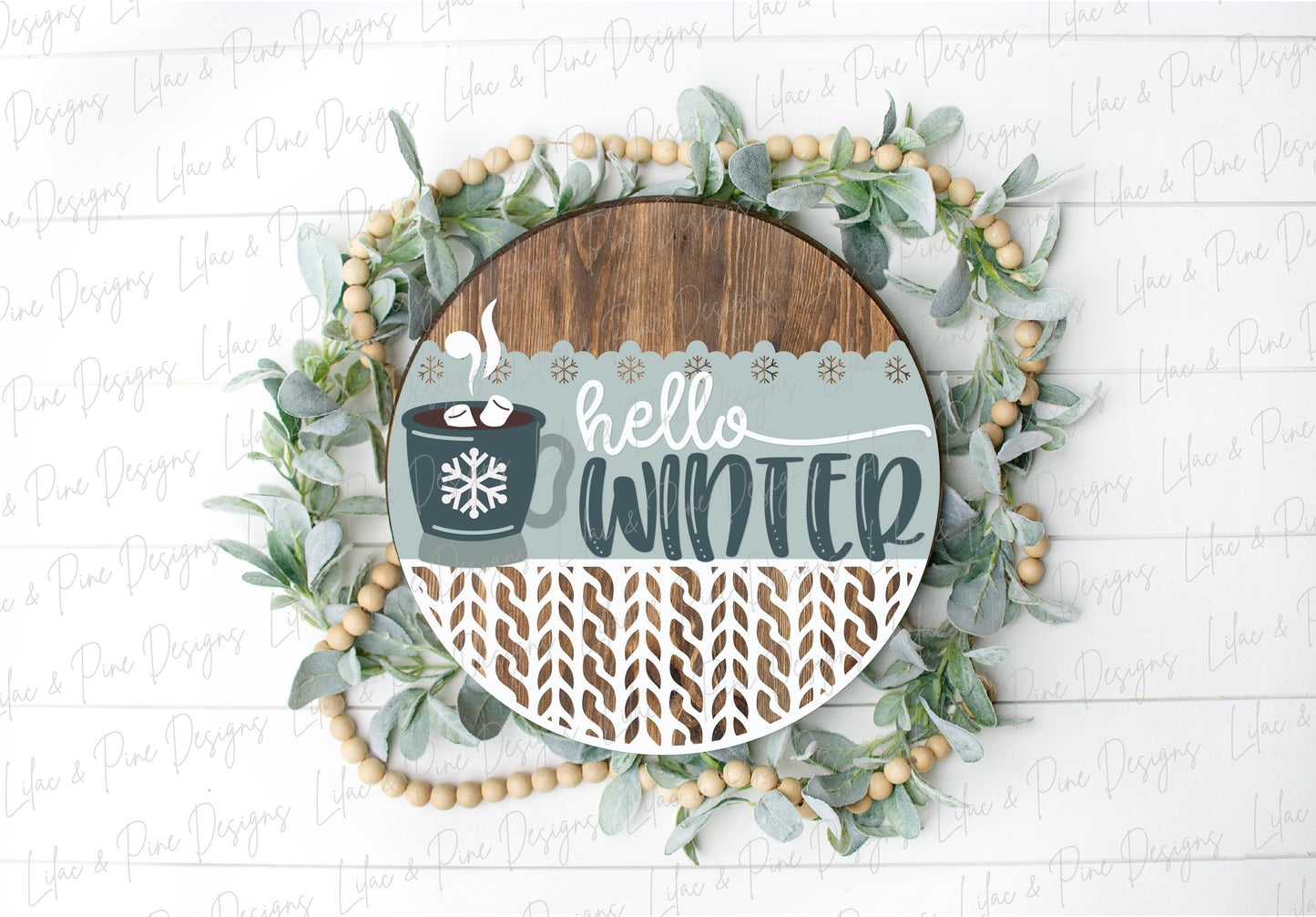 hello Winter sign SVG, Winter door hanger, hot cocoa welcome sign SVG, winter welcome sign SVG, cozy winter, Glowforge Svg, laser cut file