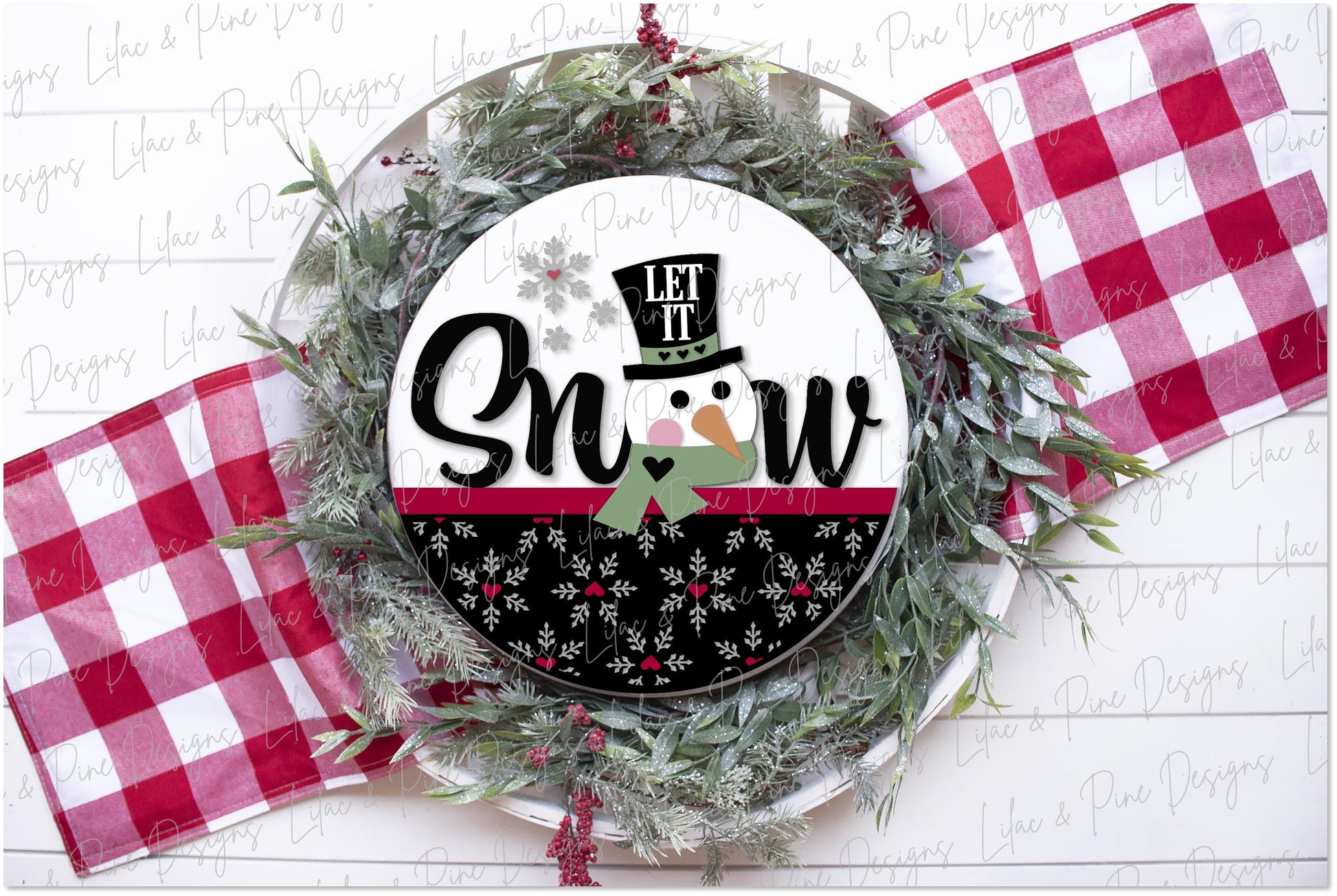 Let it Snow sign SVG, Snowman welcome sign SVG, Winter door hanger SVG, Snowman round sign, Snow pattern sign, Glowforge Svg, laser cut file