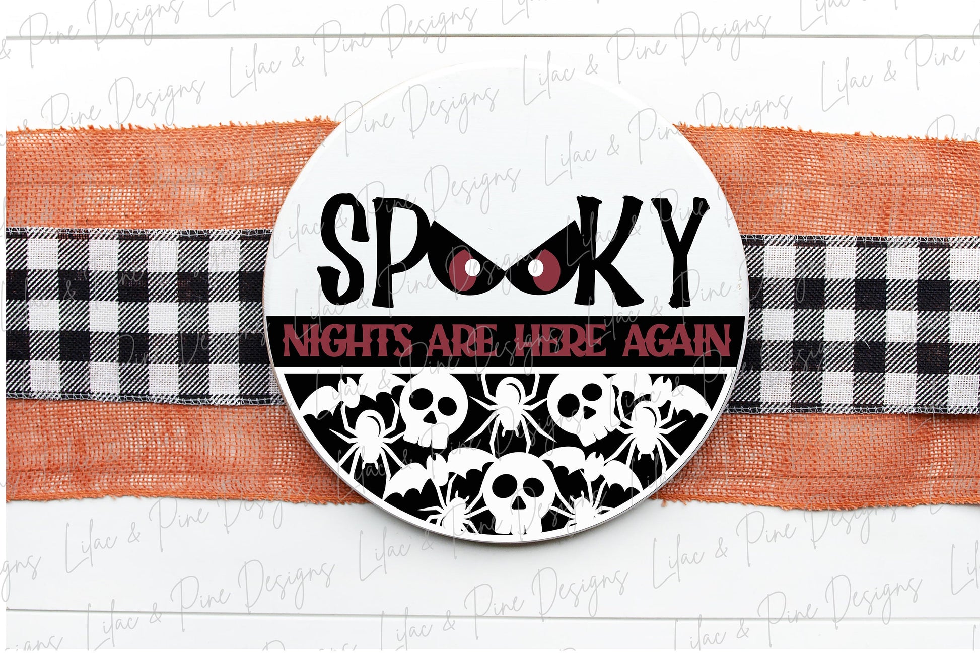 Halloween sign SVG, Halloween door hanger SVG, Spooky welcome sign svg, Halloween decor svg, round sign svg, Glowforge Svg, laser cut file