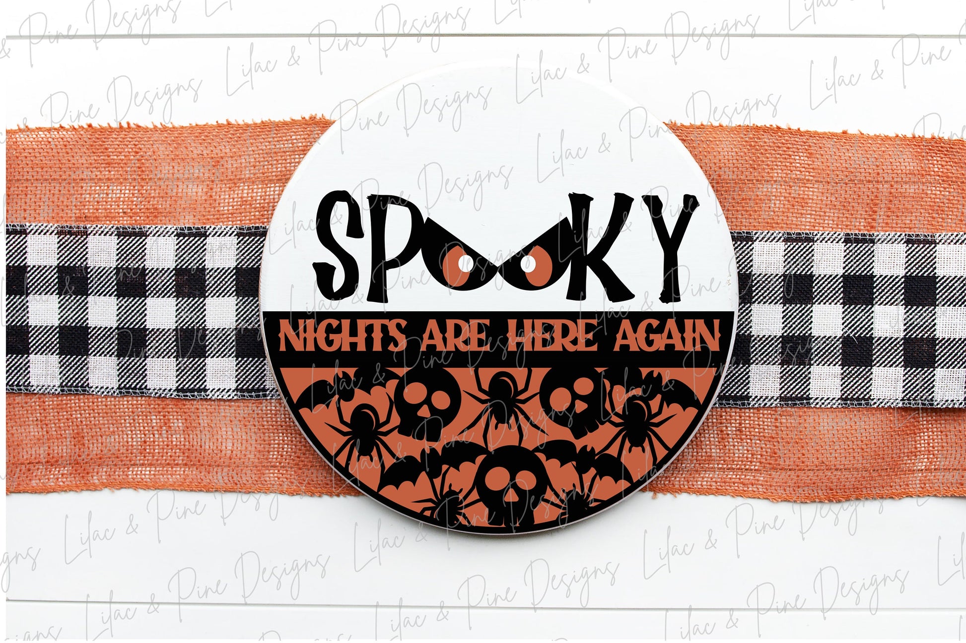 Halloween sign SVG, Halloween door hanger SVG, Spooky welcome sign svg, Halloween decor svg, round sign svg, Glowforge Svg, laser cut file