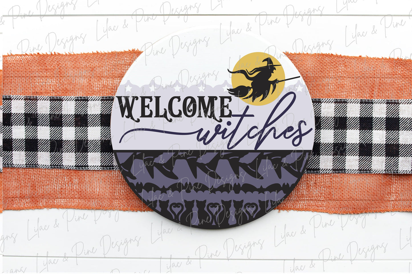 Welcome Witches sign, Halloween door hanger, Witch welcome sign SVG, Witch door hanger SVG, Halloween decor, Glowforge Svg, laser cut file