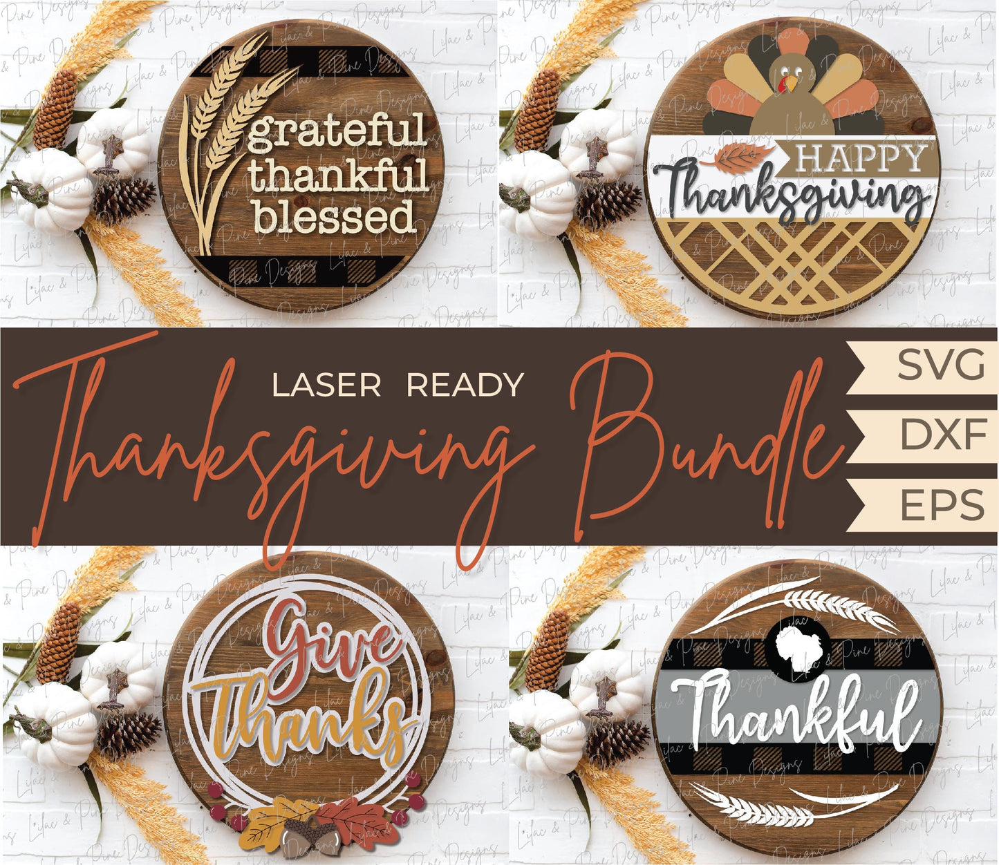 Thanksgiving welcome sign bundle, Thanksgiving door hanger SVG, Turkey sign SVG, Happy Thanksgiving svg, Glowforge SVG, laser cut file