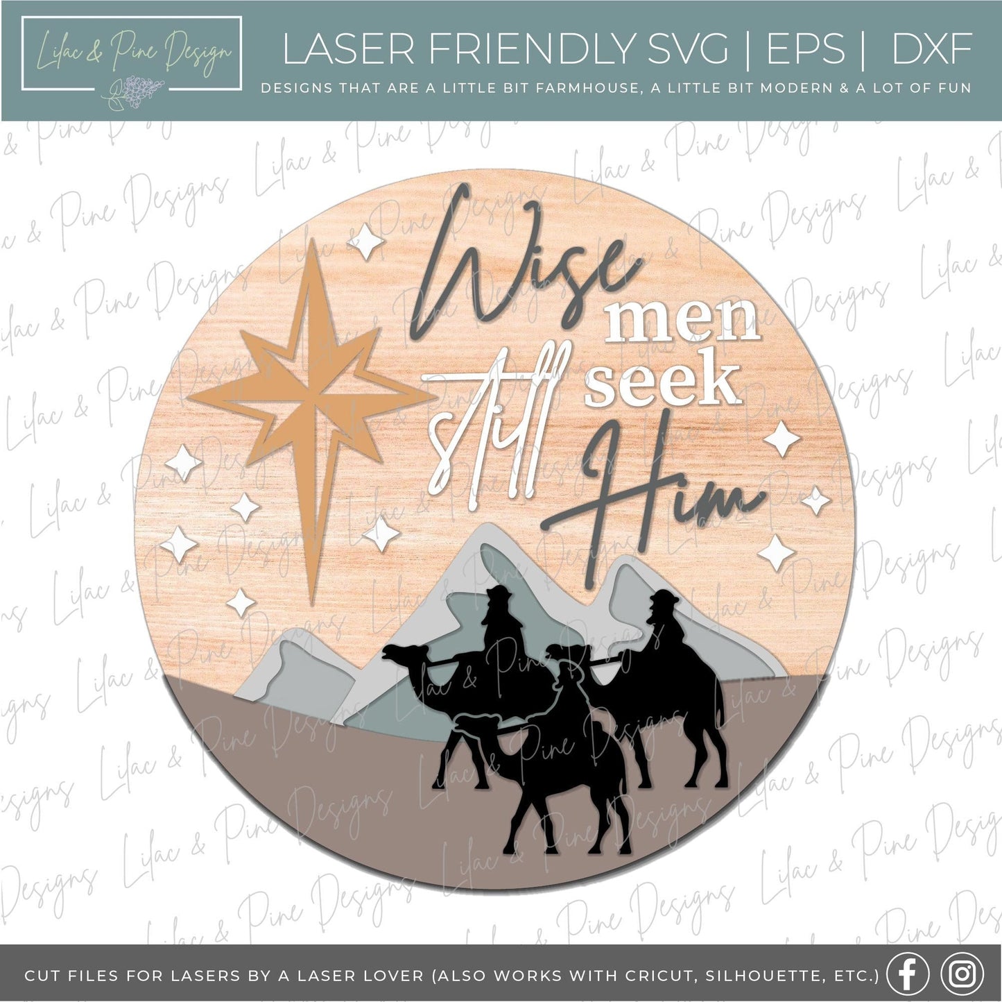 Wise Men Still Seek Him SVG, Christmas welcome sign SVG, Wise Men door hanger SVG, magi sign, Christmas decor, Glowforge Svg, laser cut file