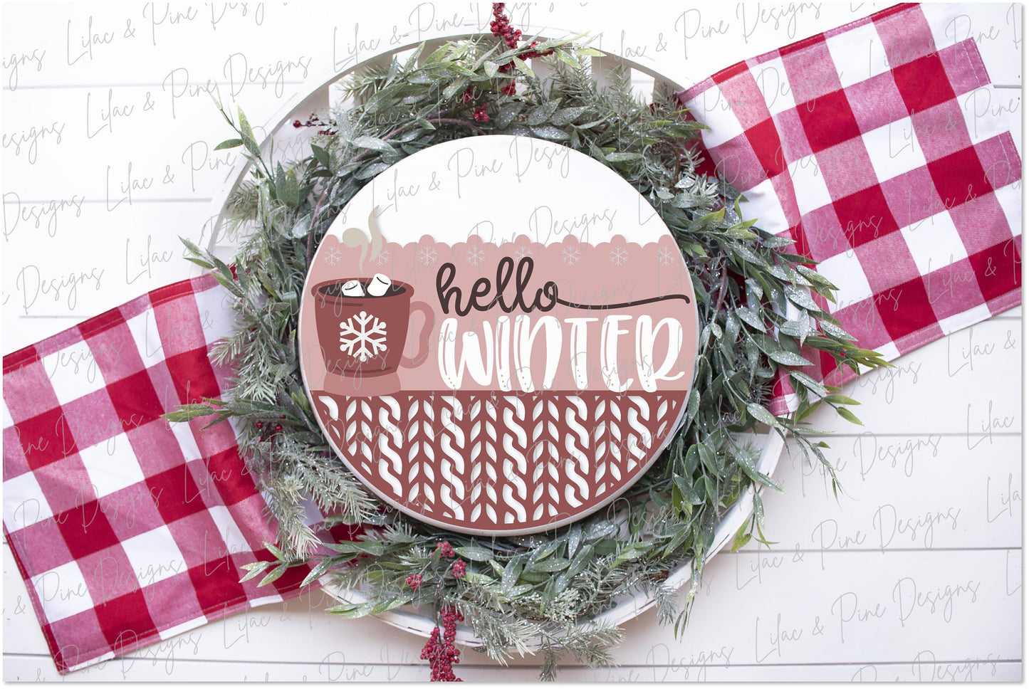 hello Winter sign SVG, Winter door hanger, hot cocoa welcome sign SVG, winter welcome sign SVG, cozy winter, Glowforge Svg, laser cut file