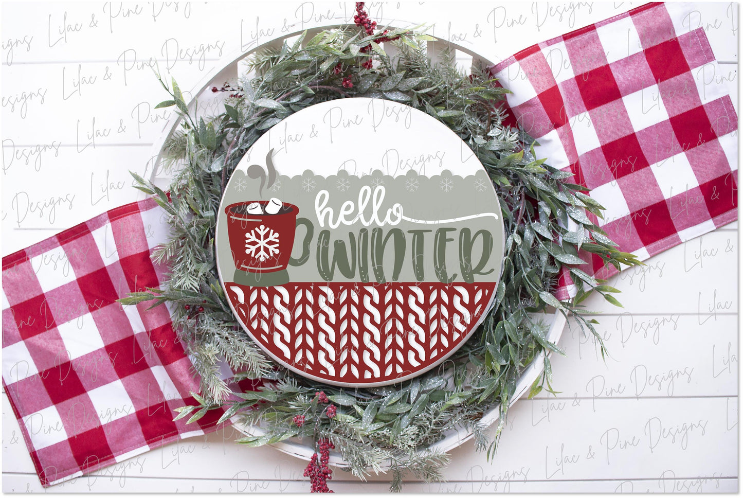hello Winter sign SVG, Winter door hanger, hot cocoa welcome sign SVG, winter welcome sign SVG, cozy winter, Glowforge Svg, laser cut file