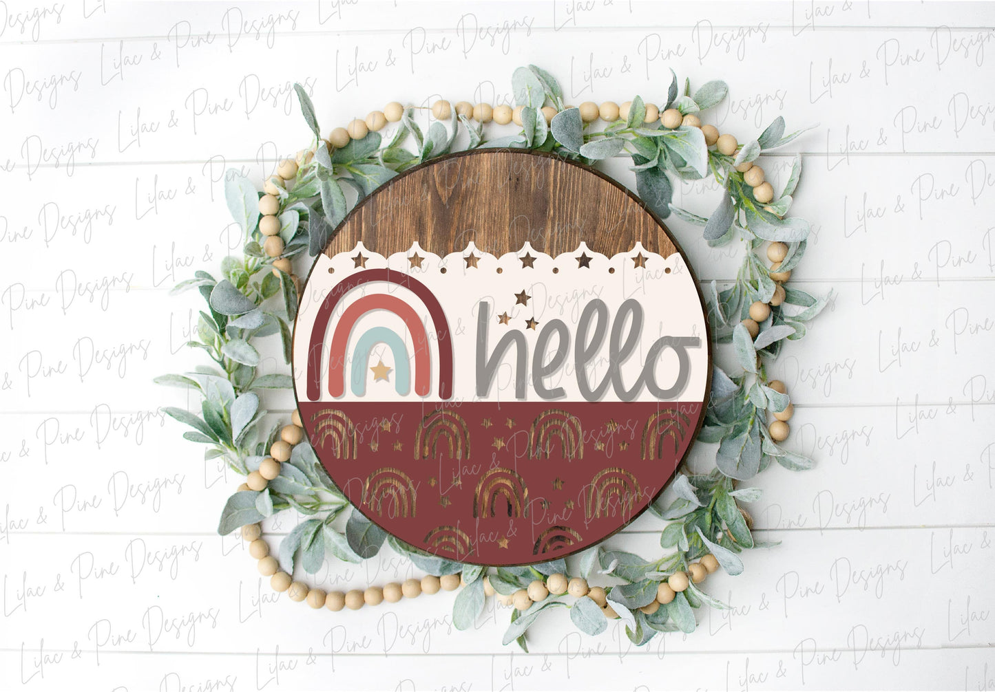 boho rainbow sign SVG, boho door hanger, rainbow welcome sign SVG, boho Welcome sign SVG, porch sign svg, Glowforge Svg, laser cut file