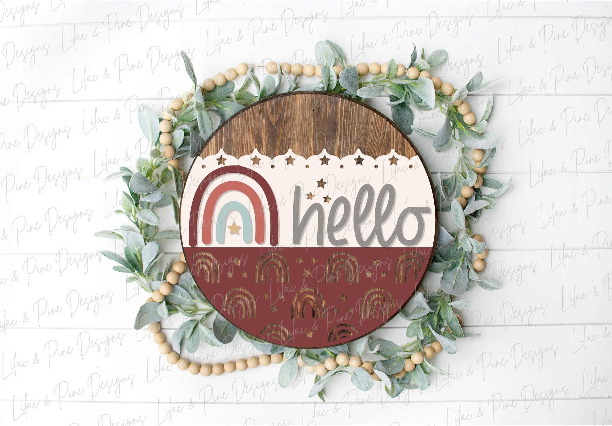 boho rainbow sign SVG, boho door hanger, rainbow welcome sign SVG, boho Welcome sign SVG, porch sign svg, Glowforge Svg, laser cut file