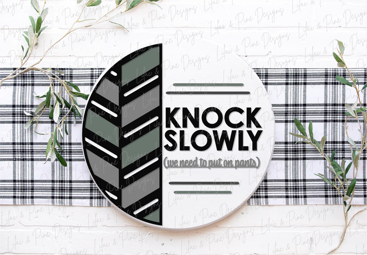 Knock Slowly door hanger, quilt welcome sign SVG, boho door hanger, funny welcome sign svg, porch decor, Glowforge Svg, laser cut file