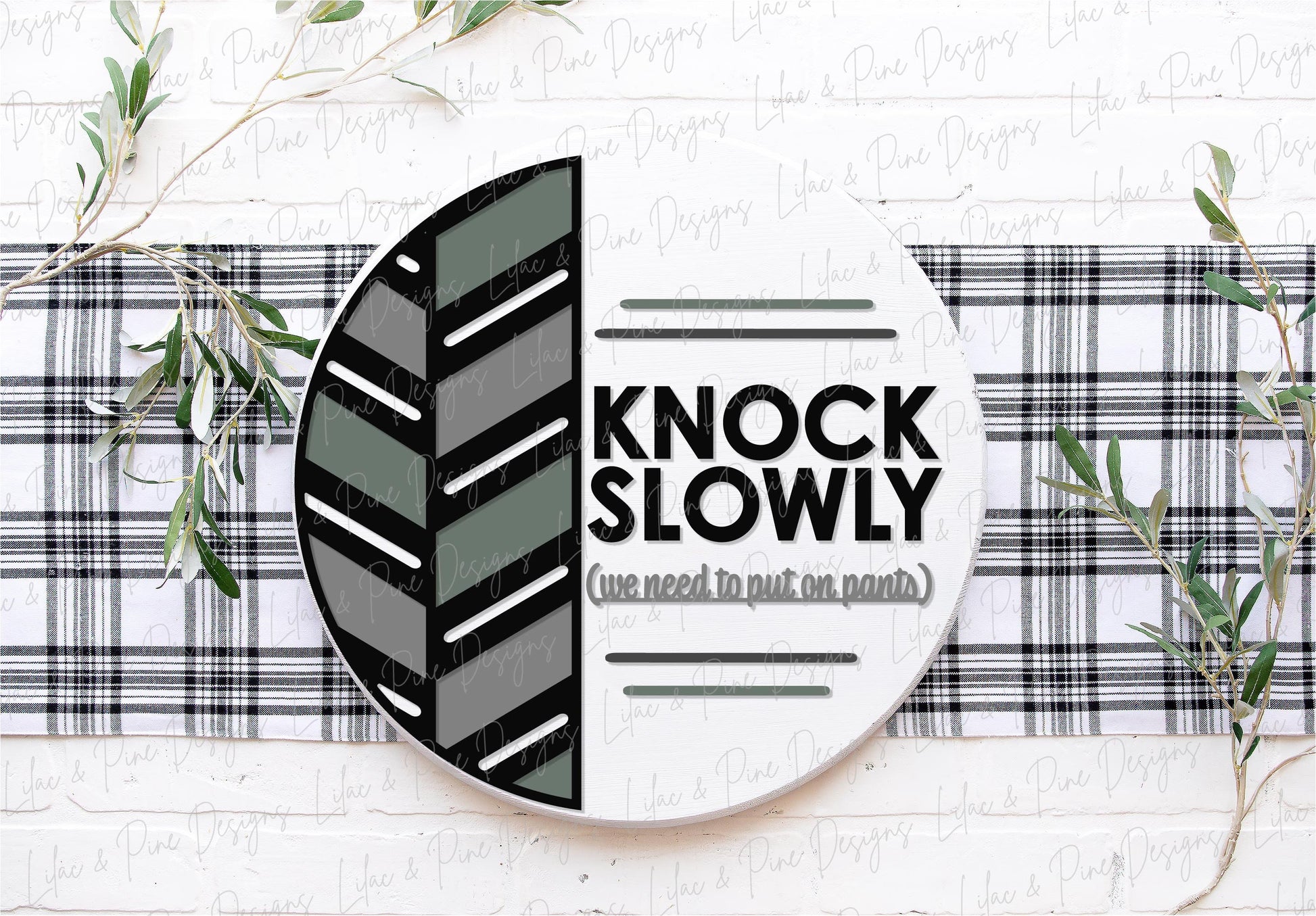 Knock Slowly door hanger, quilt welcome sign SVG, boho door hanger, funny welcome sign svg, porch decor, Glowforge Svg, laser cut file