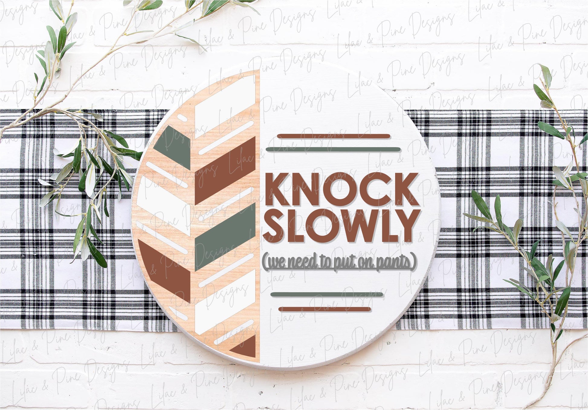 Knock Slowly door hanger, quilt welcome sign SVG, boho door hanger, funny welcome sign svg, porch decor, Glowforge Svg, laser cut file
