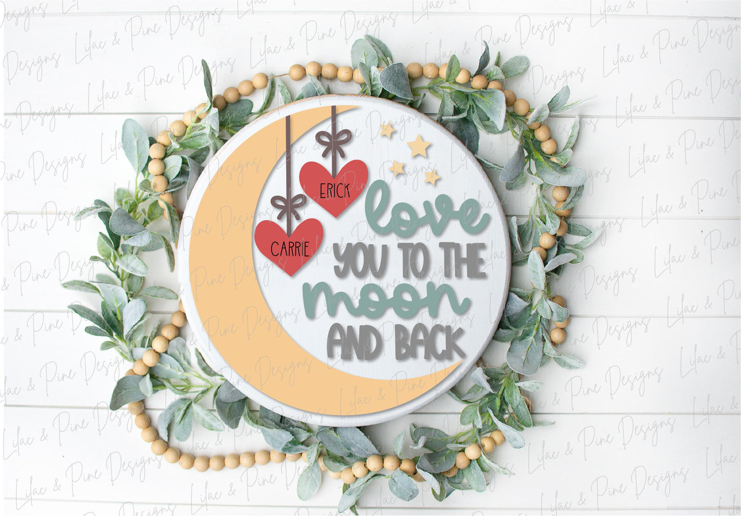 Love You to the Moon sign SVG, Valentine door hanger, Love Welcome sign, wedding gift SVG, Nursery decor, Glowforge SVG, laser cut file