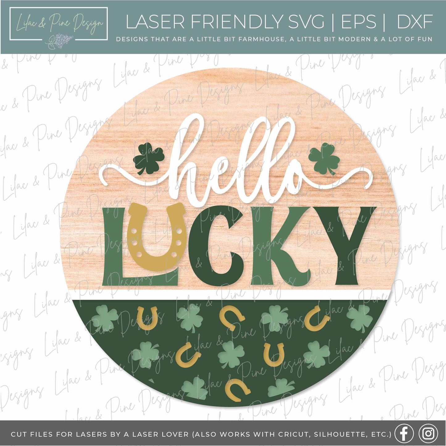 St Patrick's Day Door Hanger bundle, Leprechaun SVG, St Patty's Day Welcome Sign, shamrock svg, lucky svg, Glowforge Svg, laser cut file