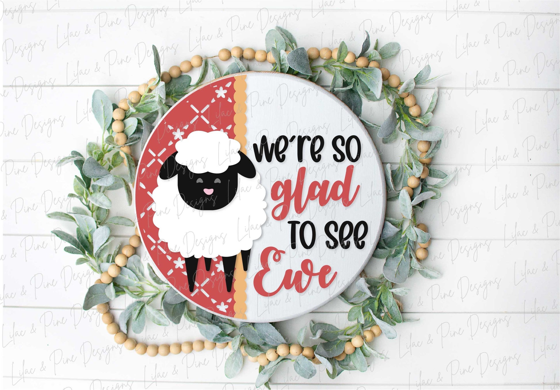 Sheep Welcome sign SVG, Easter lamb door hanger, Farmhouse Welcome sign SVG, Farmhouse decor, Spring wall art, Glowforge SVG, laser cut file