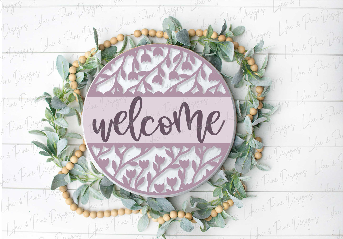 spring welcome sign SVG, tulip door hanger, tulip Welcome sign SVG, spring decor, floral svg, Cricut svg, Glowforge SVG, laser cut file