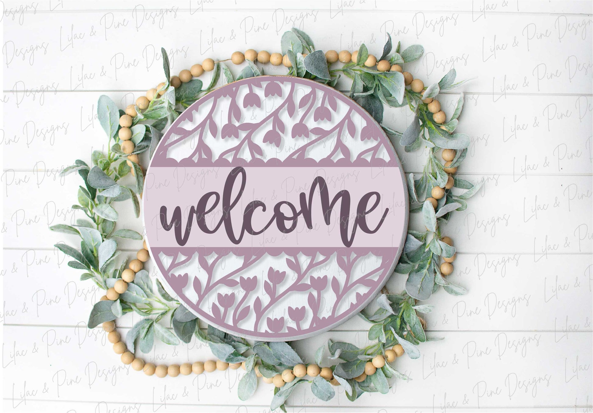 spring welcome sign SVG, tulip door hanger, tulip Welcome sign SVG, spring decor, floral svg, Cricut svg, Glowforge SVG, laser cut file