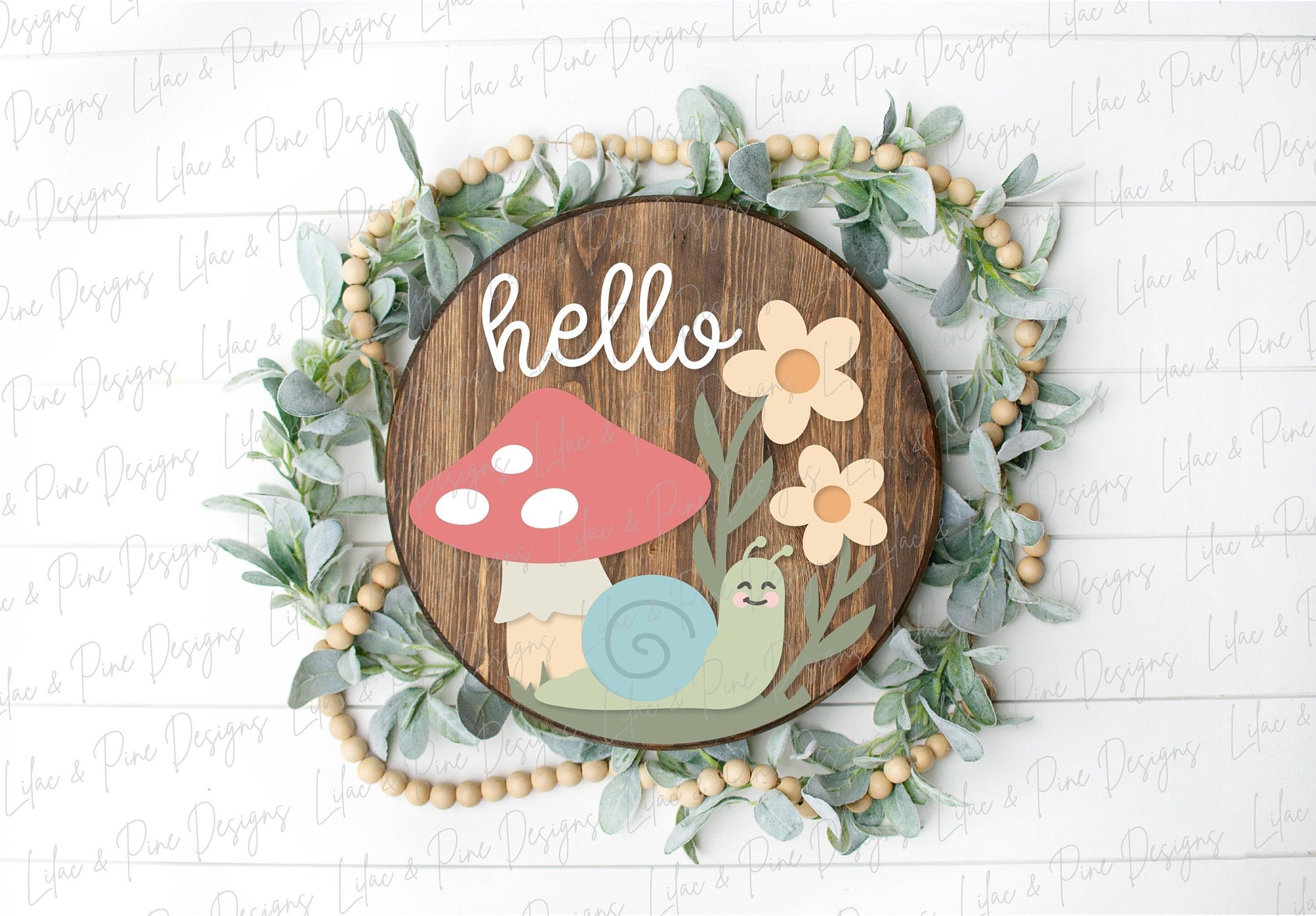 Mushroom hello sign SVG, Mushroom door hanger, Summer Welcome sign SVG,  Spring door hanger, cottagecore svg, Glowforge SVG, laser cut file