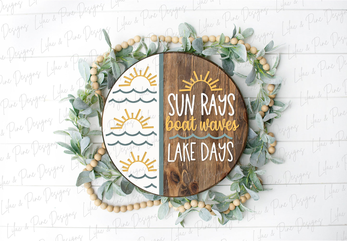 Boat waves sign, Lake days SVG, summer welcome sign SVG, lake days door hanger, summer sag, lake house decor, Glowforge SVG, laser cut file