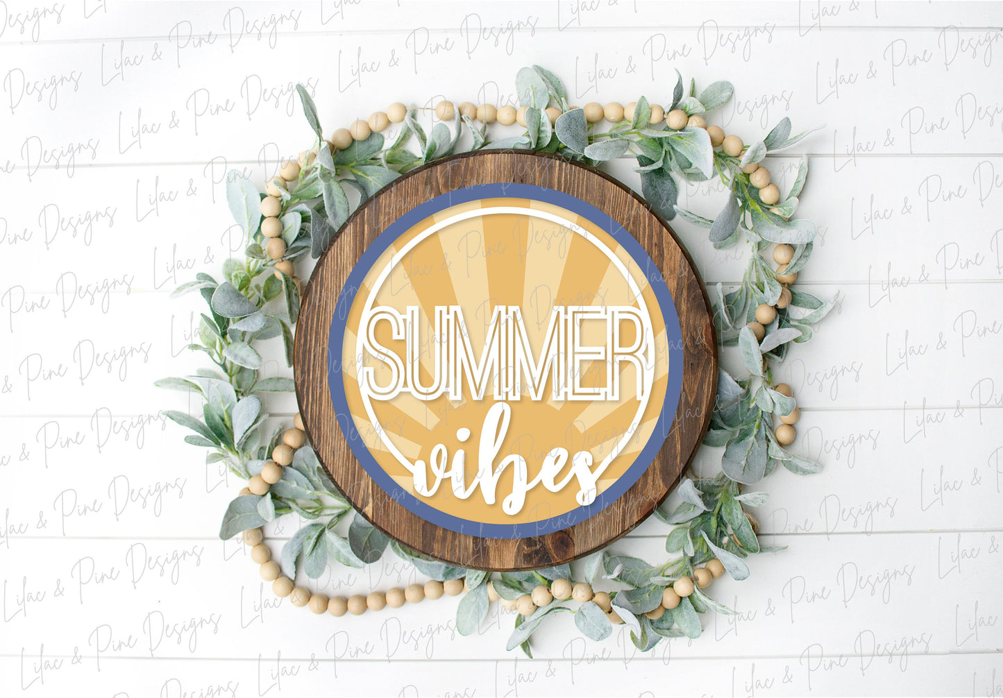 Summer Vibes SVG, Beach sign svg, summer welcome sign SVG, Summer door hanger, Beach svg, summer decor, Glowforge SVG, laser cut file