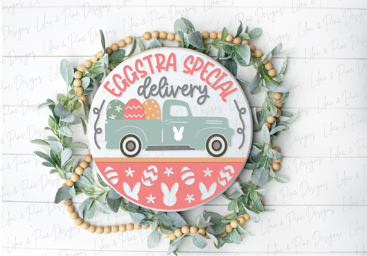 Easter truck sign SVG, Easter egg door hanger svg, Easter Welcome sign SVG, Easter decor, Easter wall decor, Glowforge SVG, laser cut file
