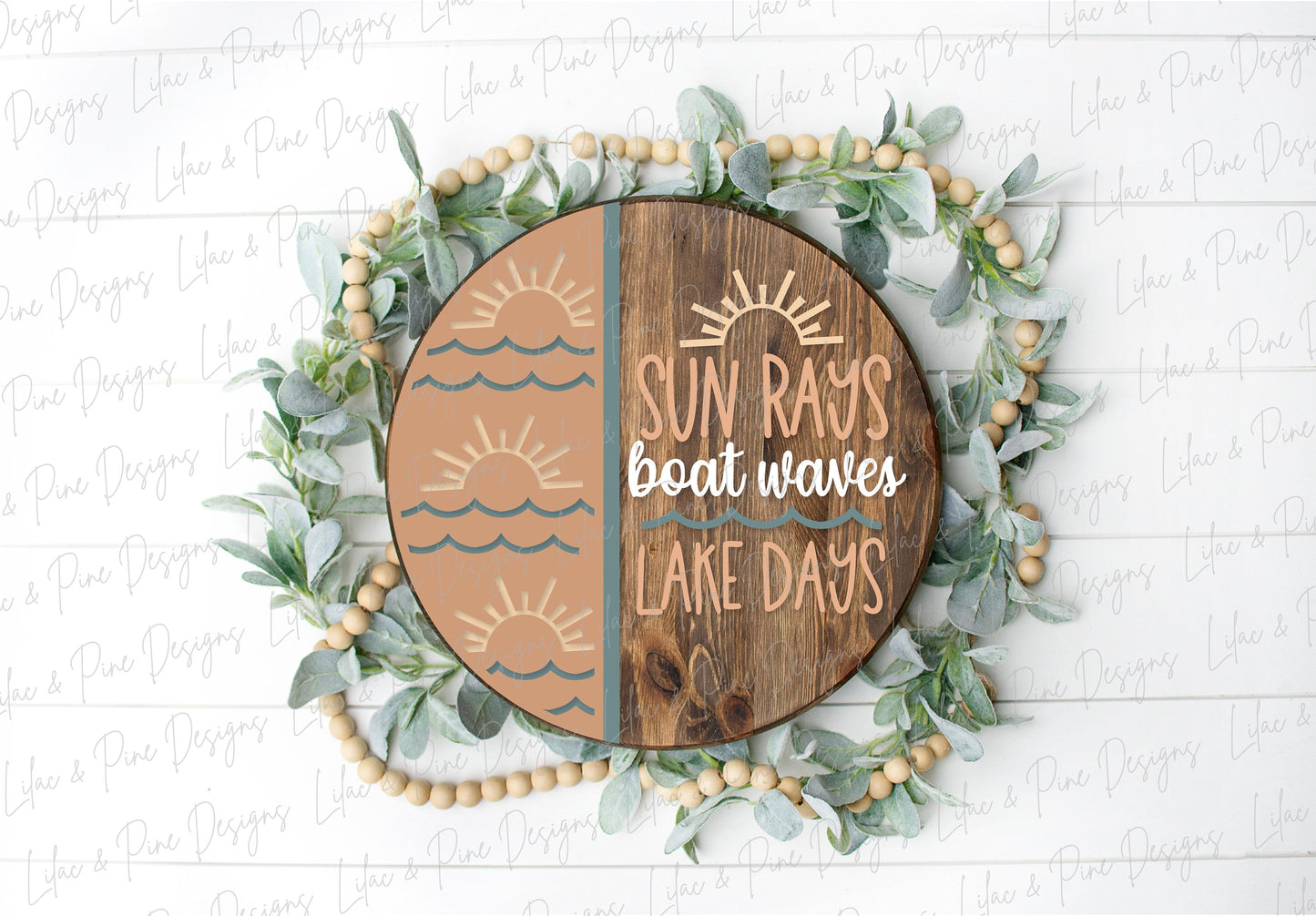 Boat waves sign, Lake days SVG, summer welcome sign SVG, lake days door hanger, summer sag, lake house decor, Glowforge SVG, laser cut file