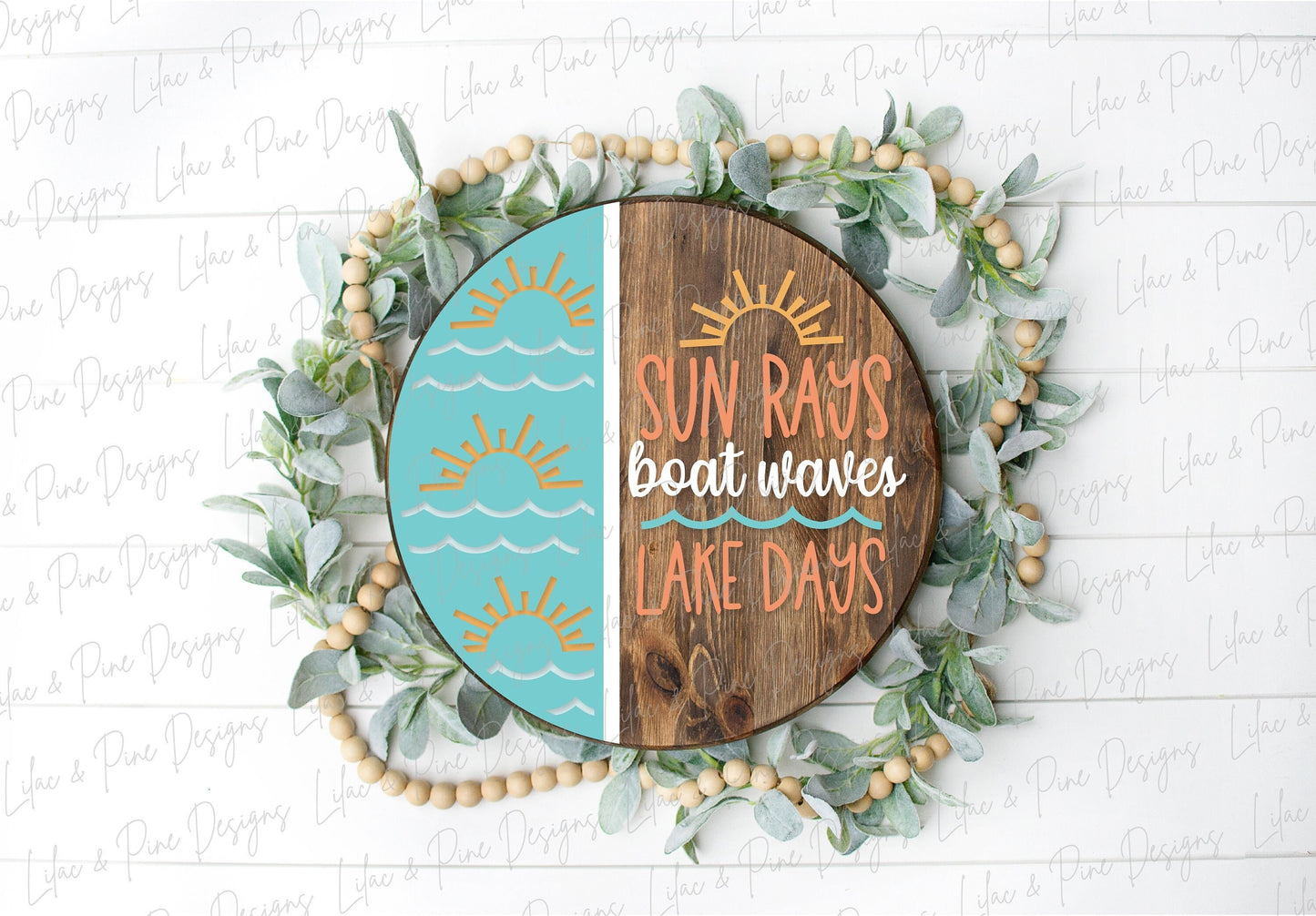 Boat waves sign, Lake days SVG, summer welcome sign SVG, lake days door hanger, summer sag, lake house decor, Glowforge SVG, laser cut file