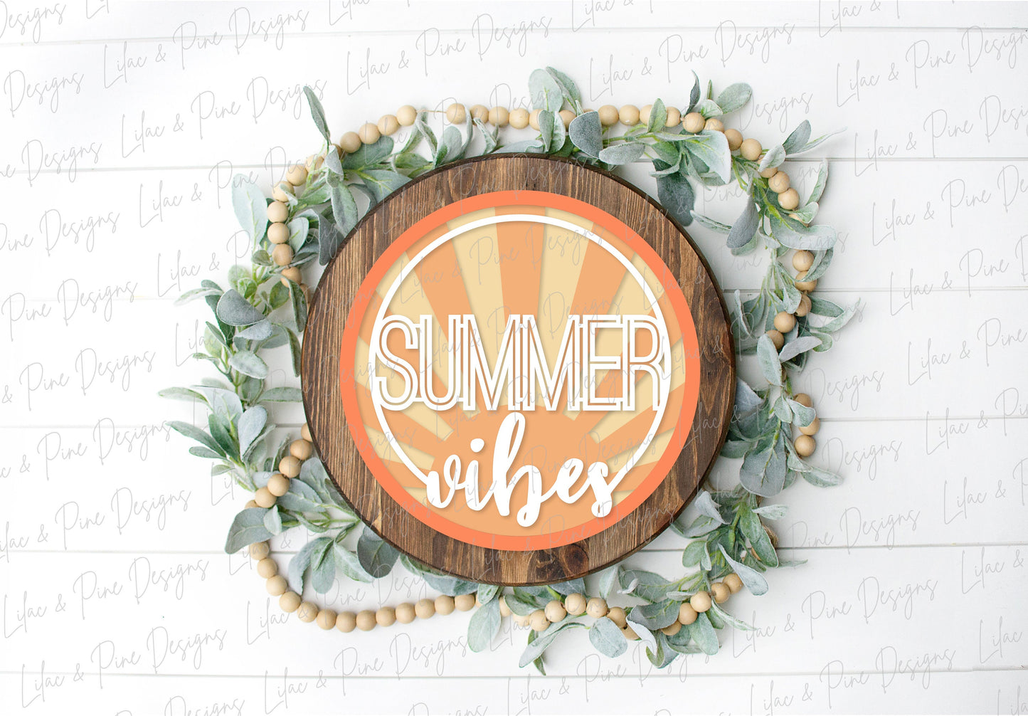 Summer Vibes SVG, Beach sign svg, summer welcome sign SVG, Summer door hanger, Beach svg, summer decor, Glowforge SVG, laser cut file