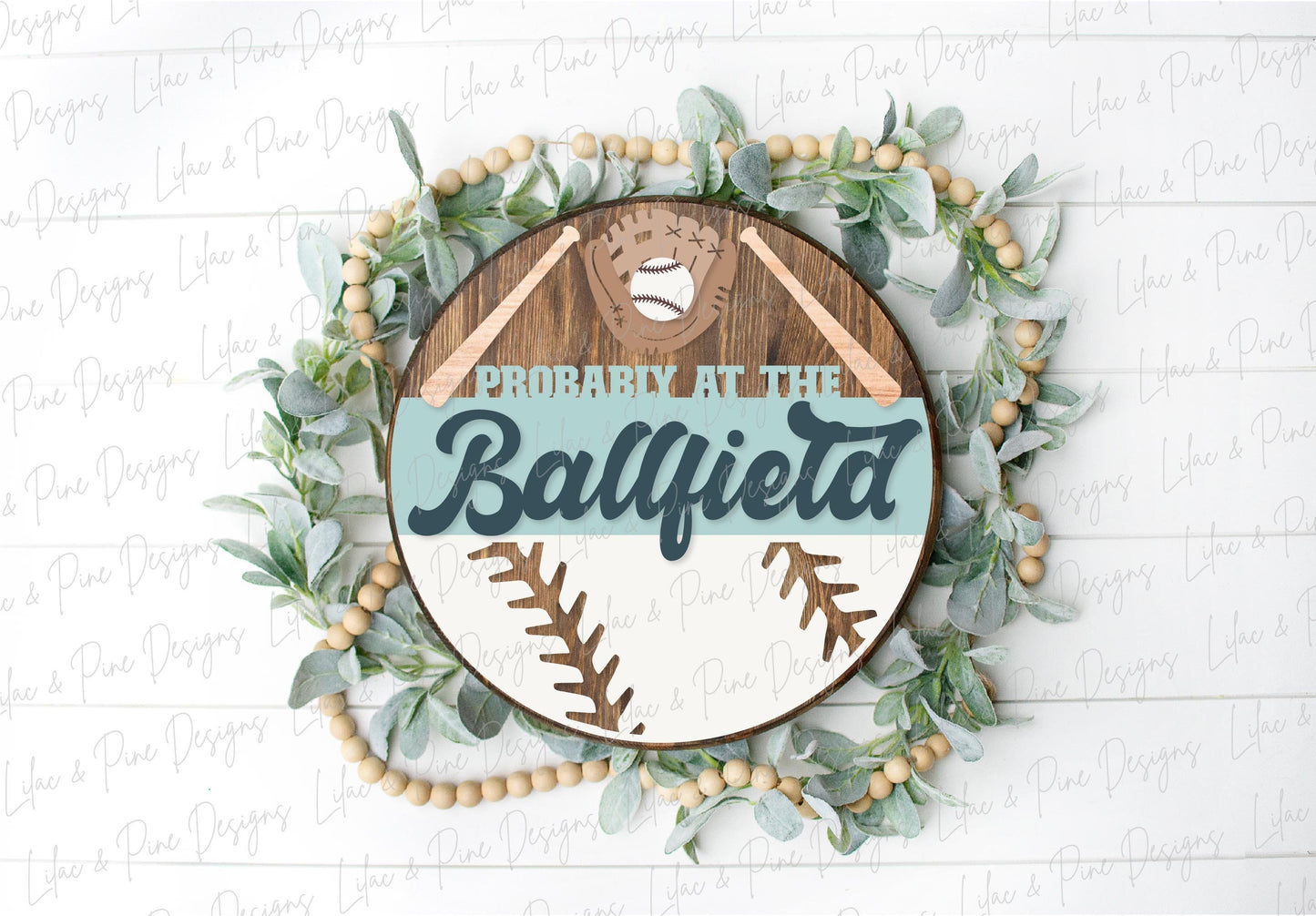 At the Ballfield sign SVG, Baseball welcome sign, Ball Field Door hanger SVG, baseball wall art, baseball mom, Glowforge SVG, laser cut file