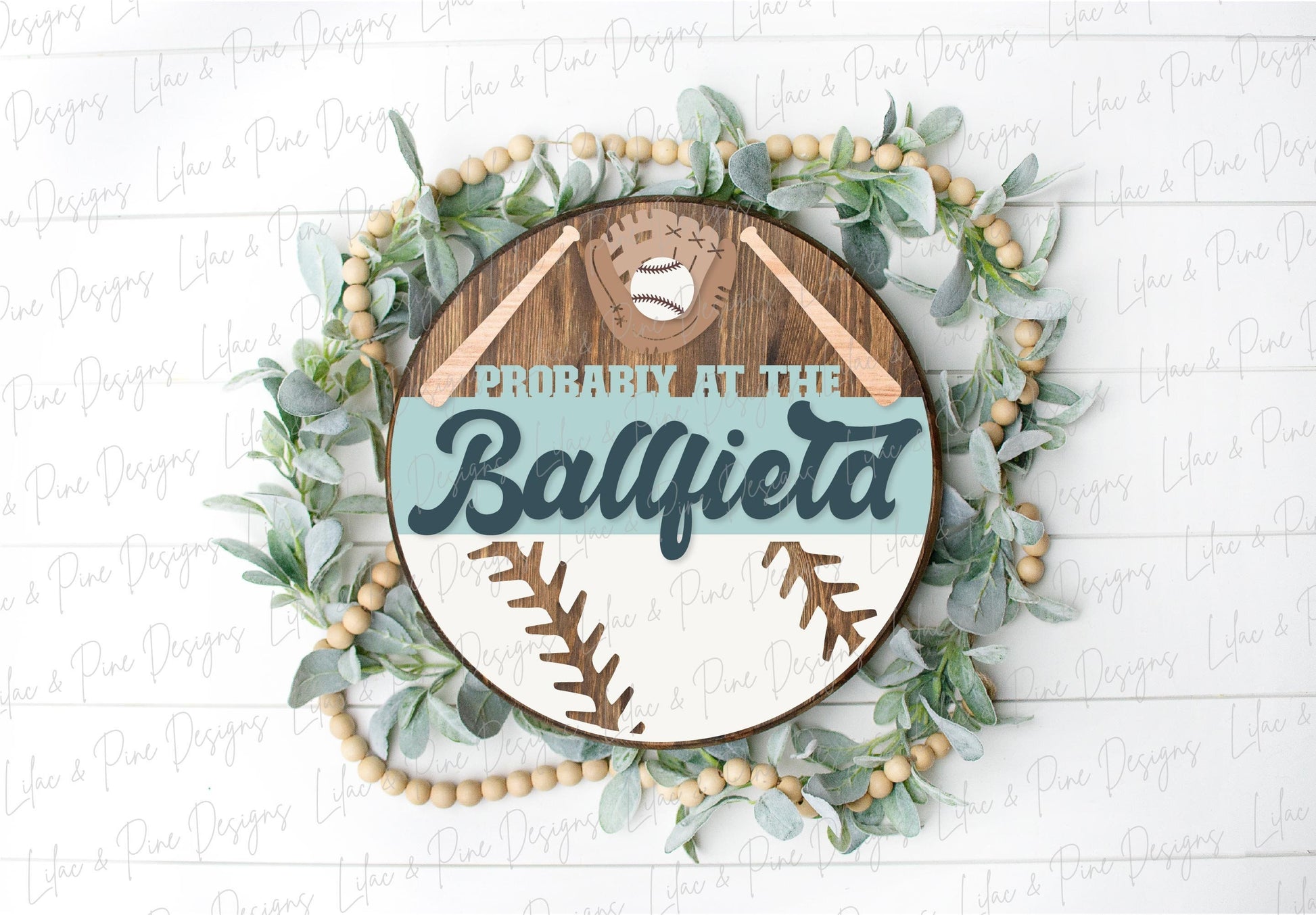 At the Ballfield sign SVG, Baseball welcome sign, Ball Field Door hanger SVG, baseball wall art, baseball mom, Glowforge SVG, laser cut file