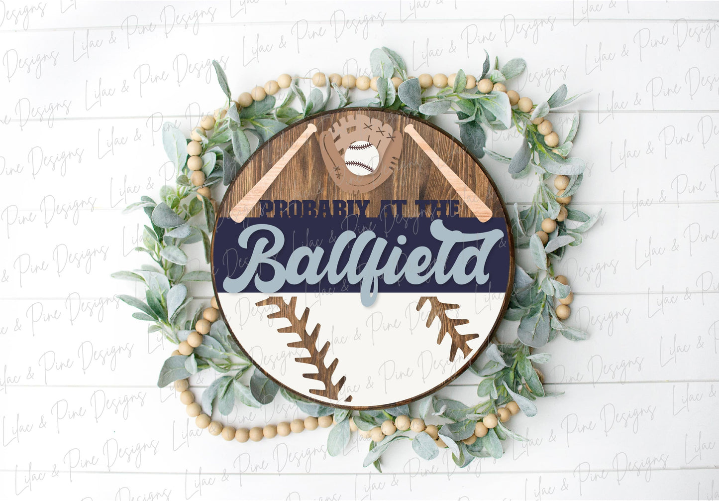 At the Ballfield sign SVG, Baseball welcome sign, Ball Field Door hanger SVG, baseball wall art, baseball mom, Glowforge SVG, laser cut file