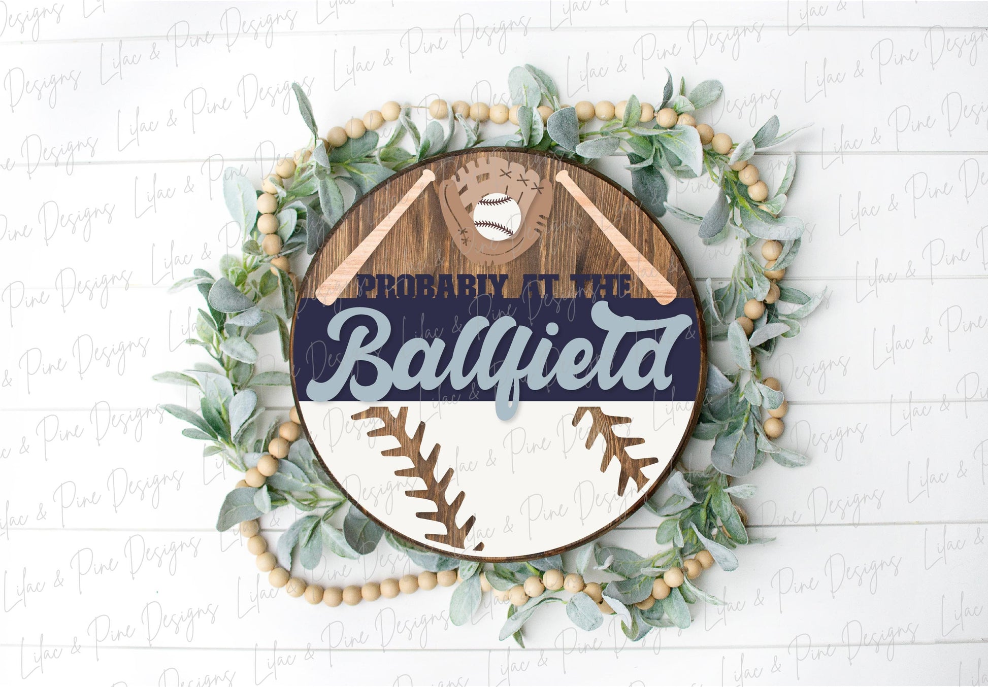 At the Ballfield sign SVG, Baseball welcome sign, Ball Field Door hanger SVG, baseball wall art, baseball mom, Glowforge SVG, laser cut file
