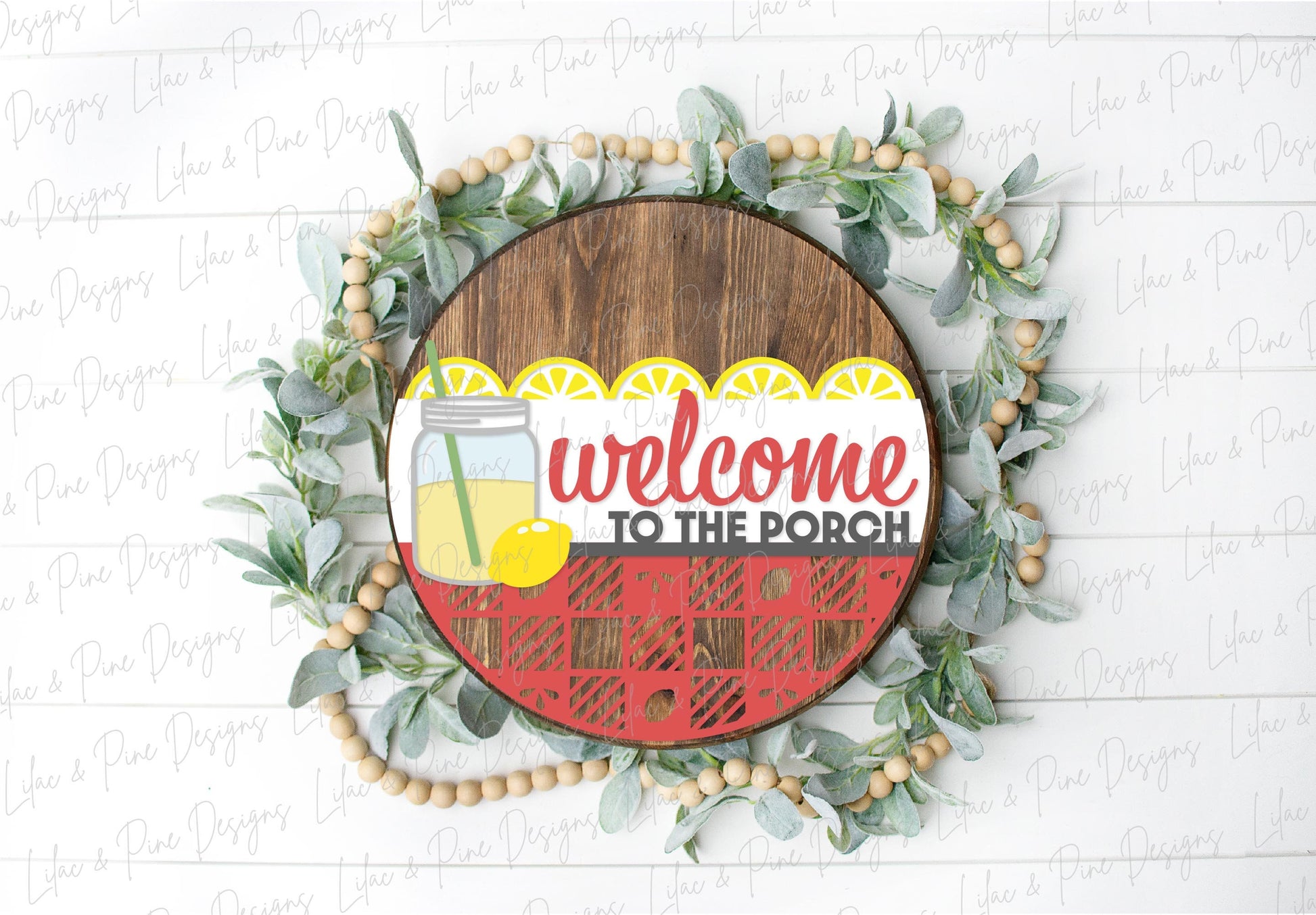 Lemonade welcome sign, Welcome to the Porch SVG, Lemon door hanger SVG, summer porch decor, farmhouse svg, Glowforge Svg, laser cut file