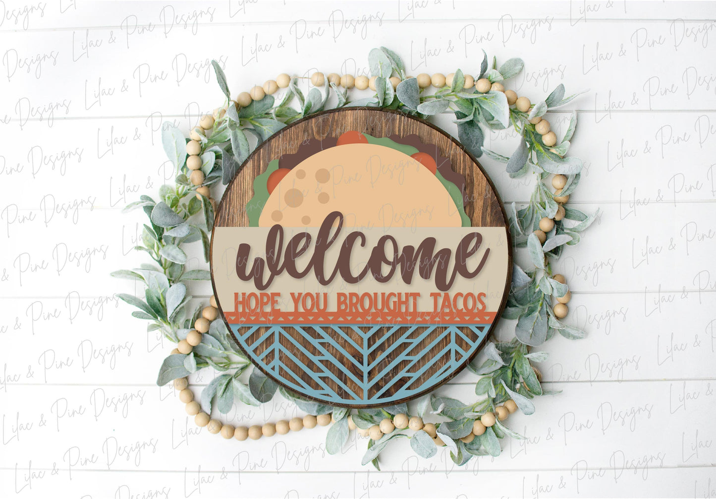Taco welcome sign SVG, southwest style sign, Mexican food svg, cinco de mayo SVG, funny door hanger SVG, Glowforge Svg, laser cut file
